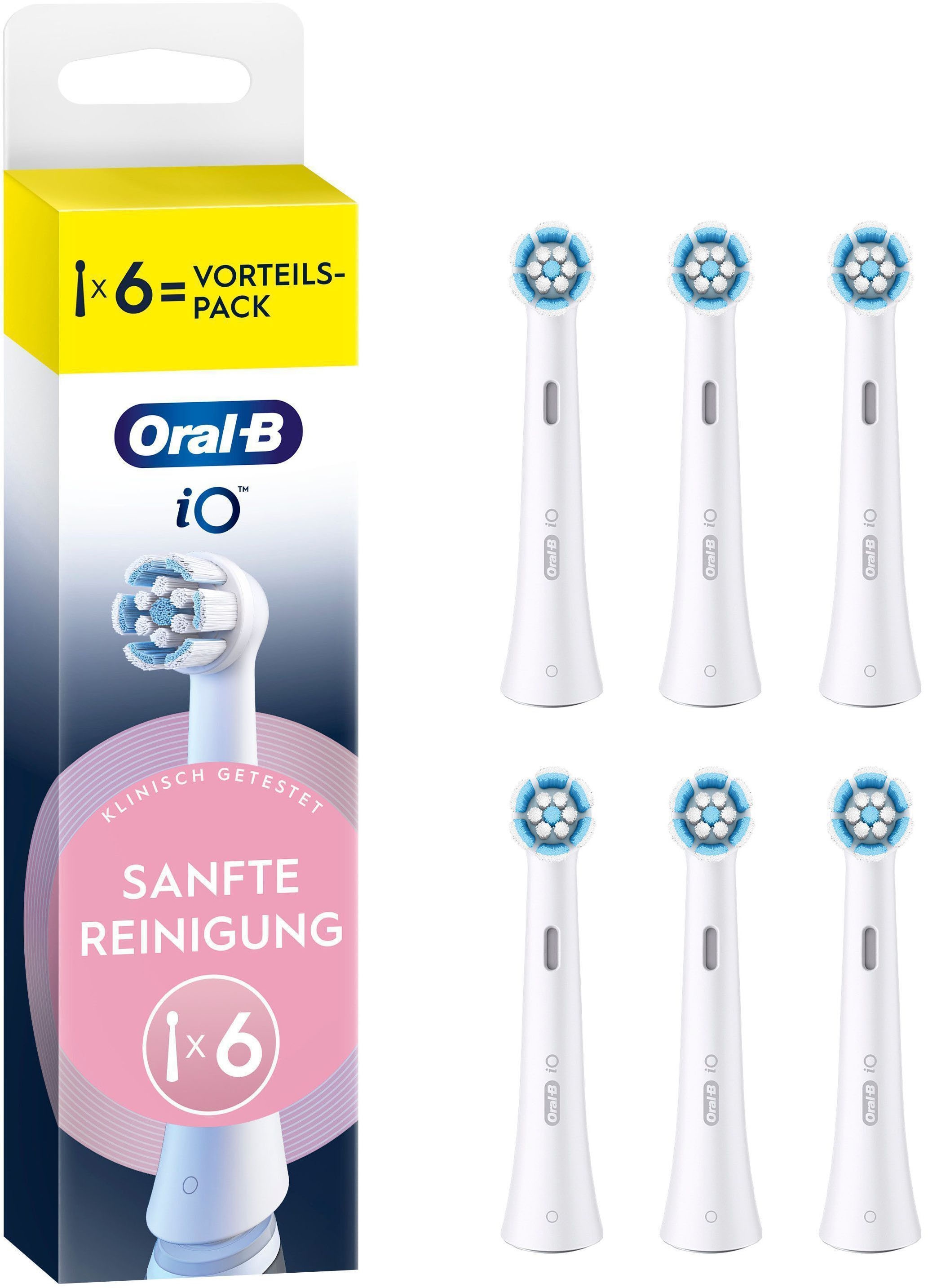 Oral-B Aufsteckbürsten »iO Sanfte Reinigung« fortschrittliche Plaque-Entfernung, für empfindliches Zahnfleisch