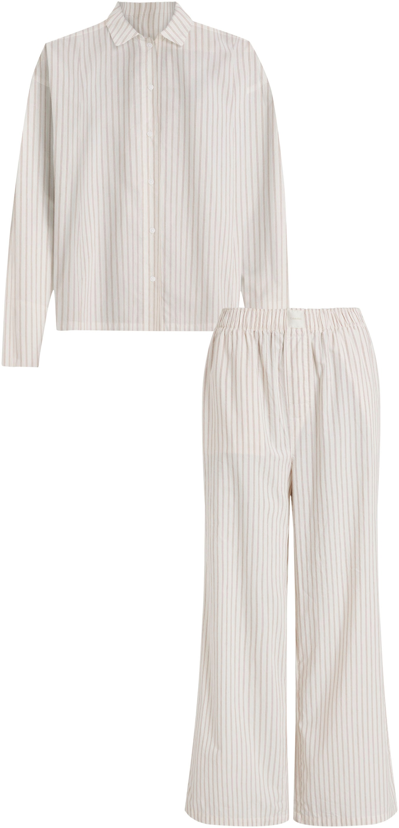 Calvin Klein Underwear Pyjama »L/S BUTTONDOWN & PANT«, mit dezentem Streifenmuster