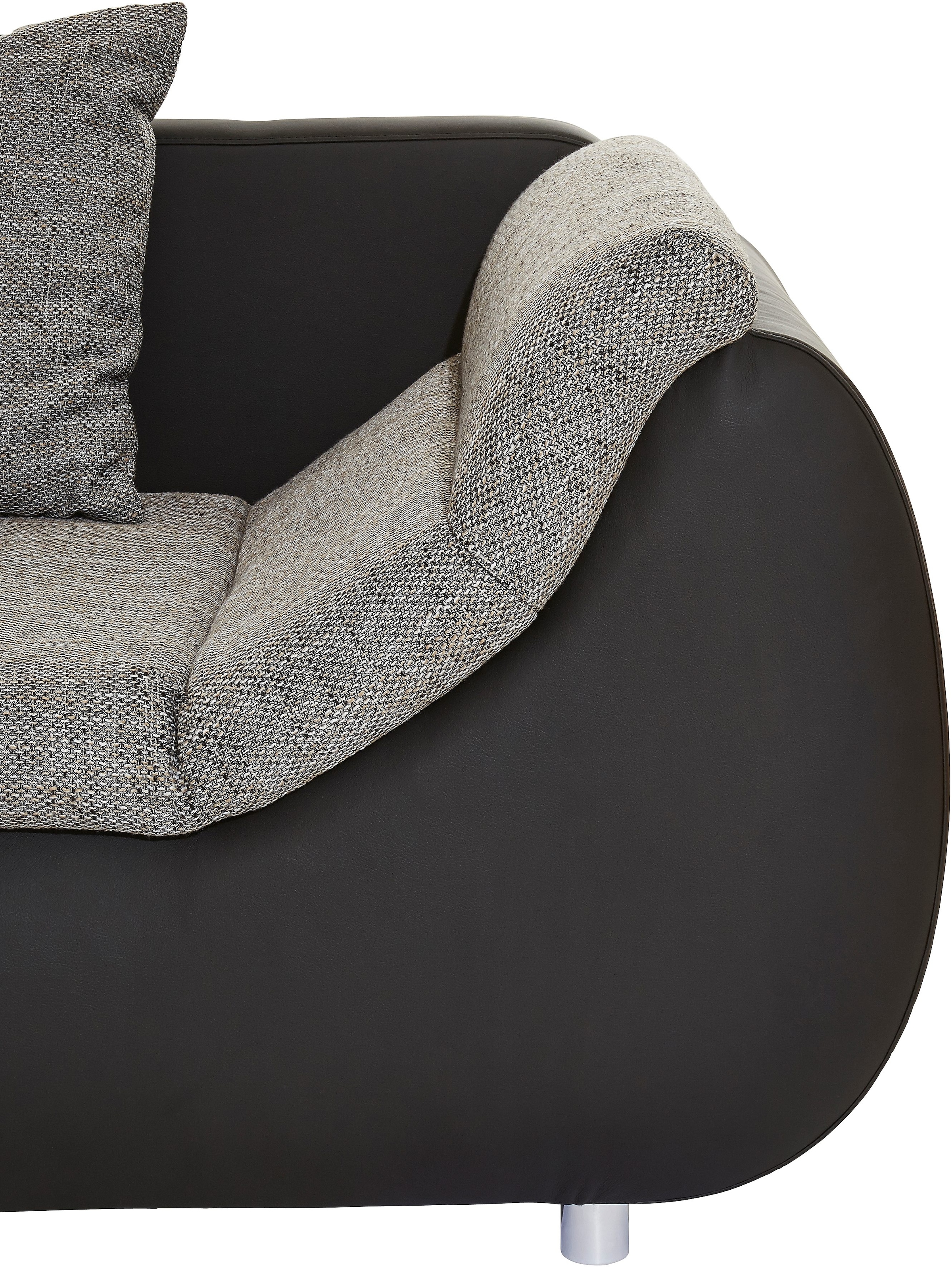 INOSIGN Ecksofa »Imola elegant und bequem, aktuelle Steppung im Sitz, L-Form«, wahlweise mit Bettfunktion
