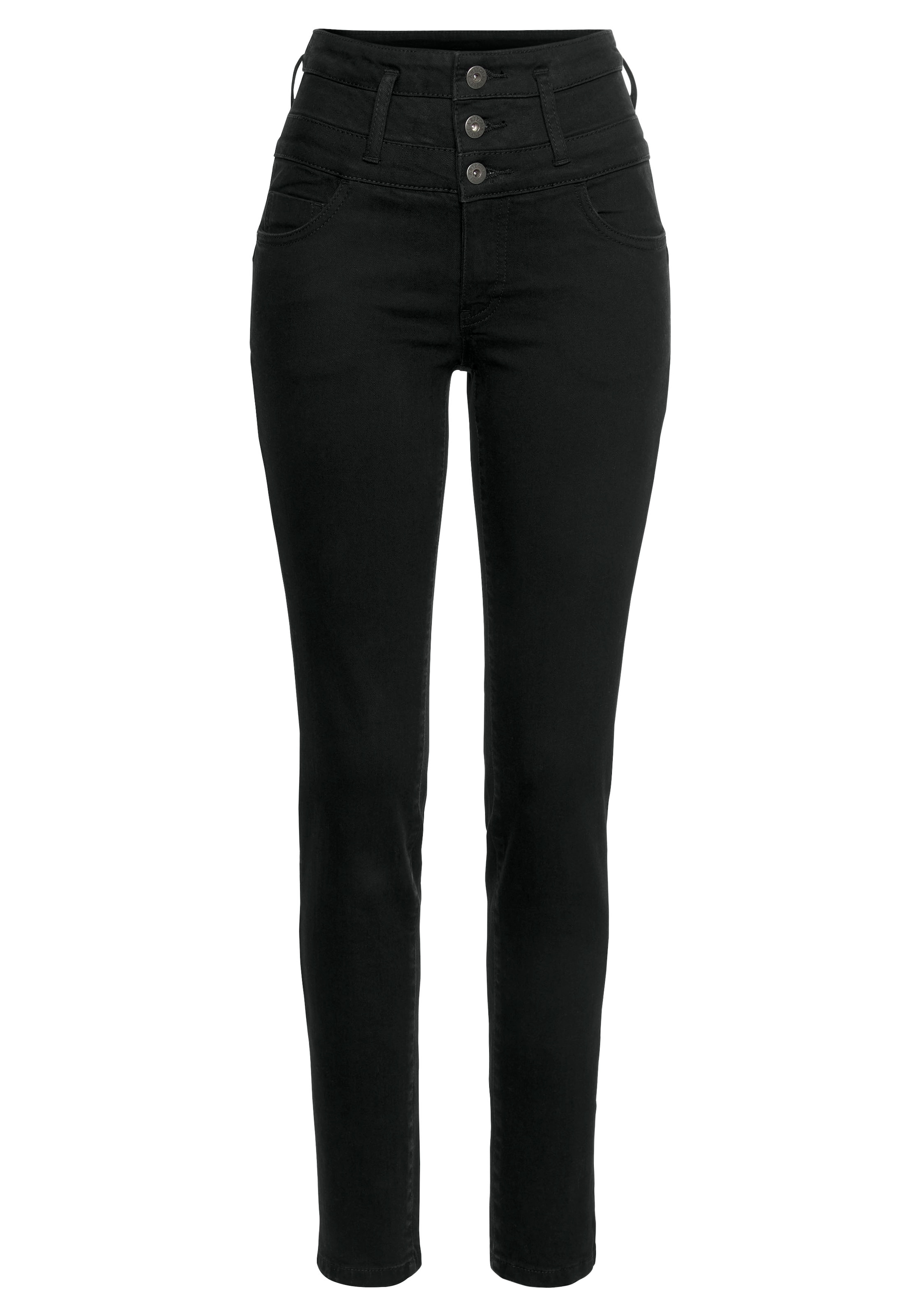 Arizona Slim-fit-Jeans »mit extra breitem auf Waist High Bund«, versandkostenfrei