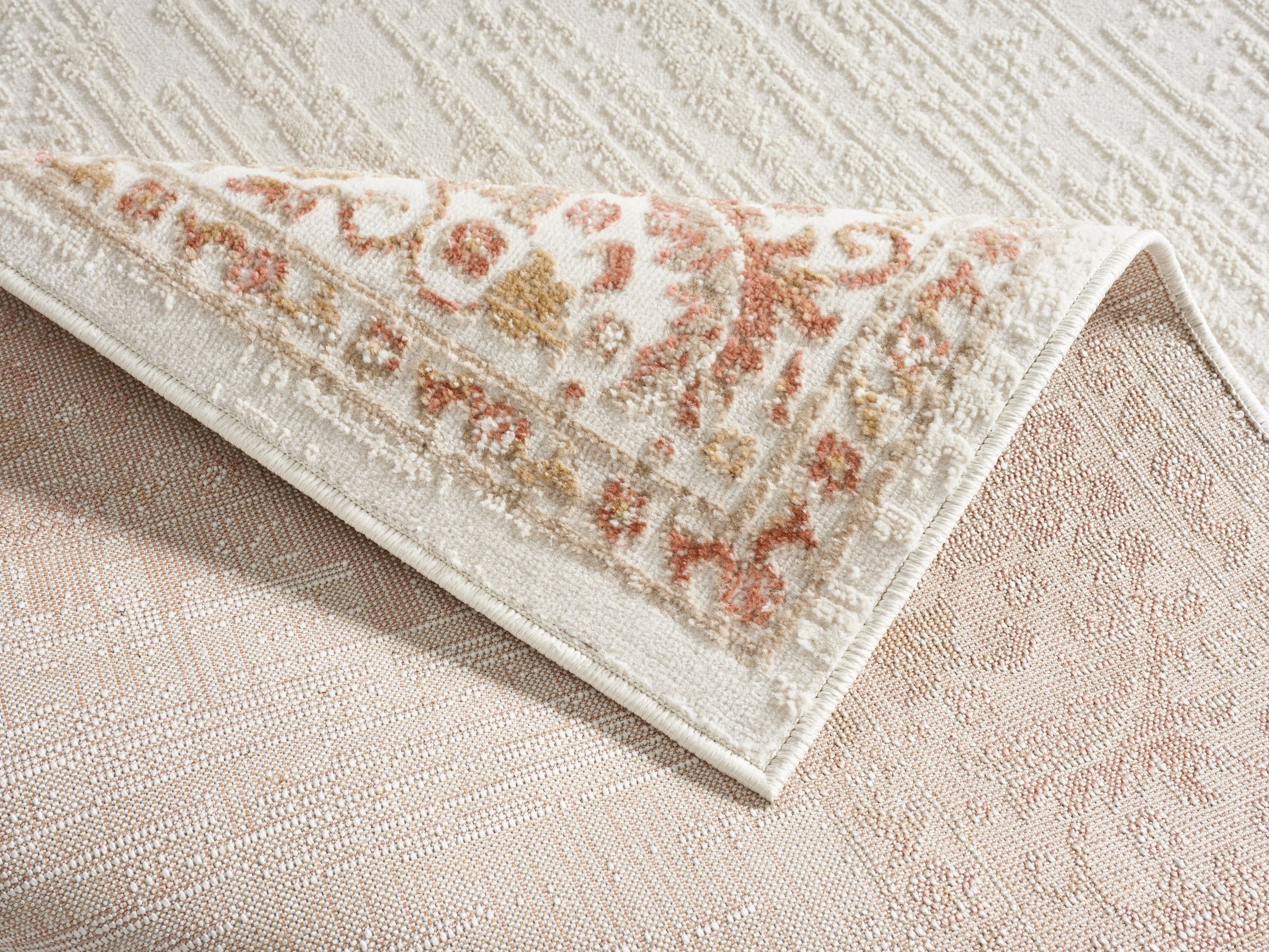 GOODproduct Teppich »Fennia, Blumen-Motiv« rechteckig 7 mm Höhe Bordüre, Floral, meliert, Wohnzimmer, Schlafzimmer, Esszimmer