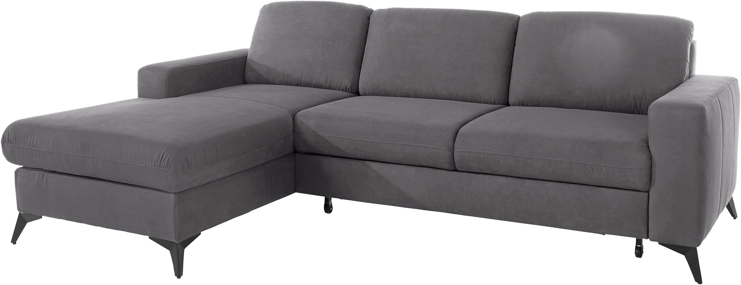 PLACES OF STYLE Ecksofa »Lolland L-Form« Wahlweise mit Bettfunktion und Bettkasten, Federkern