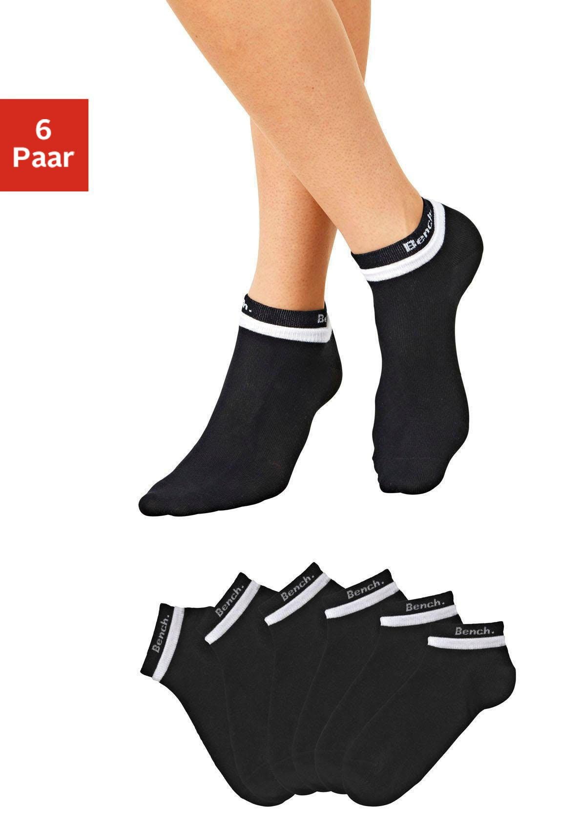 Bench. Kurzsocken, (Packung, 6 Paar), mit doppelten Bündchen