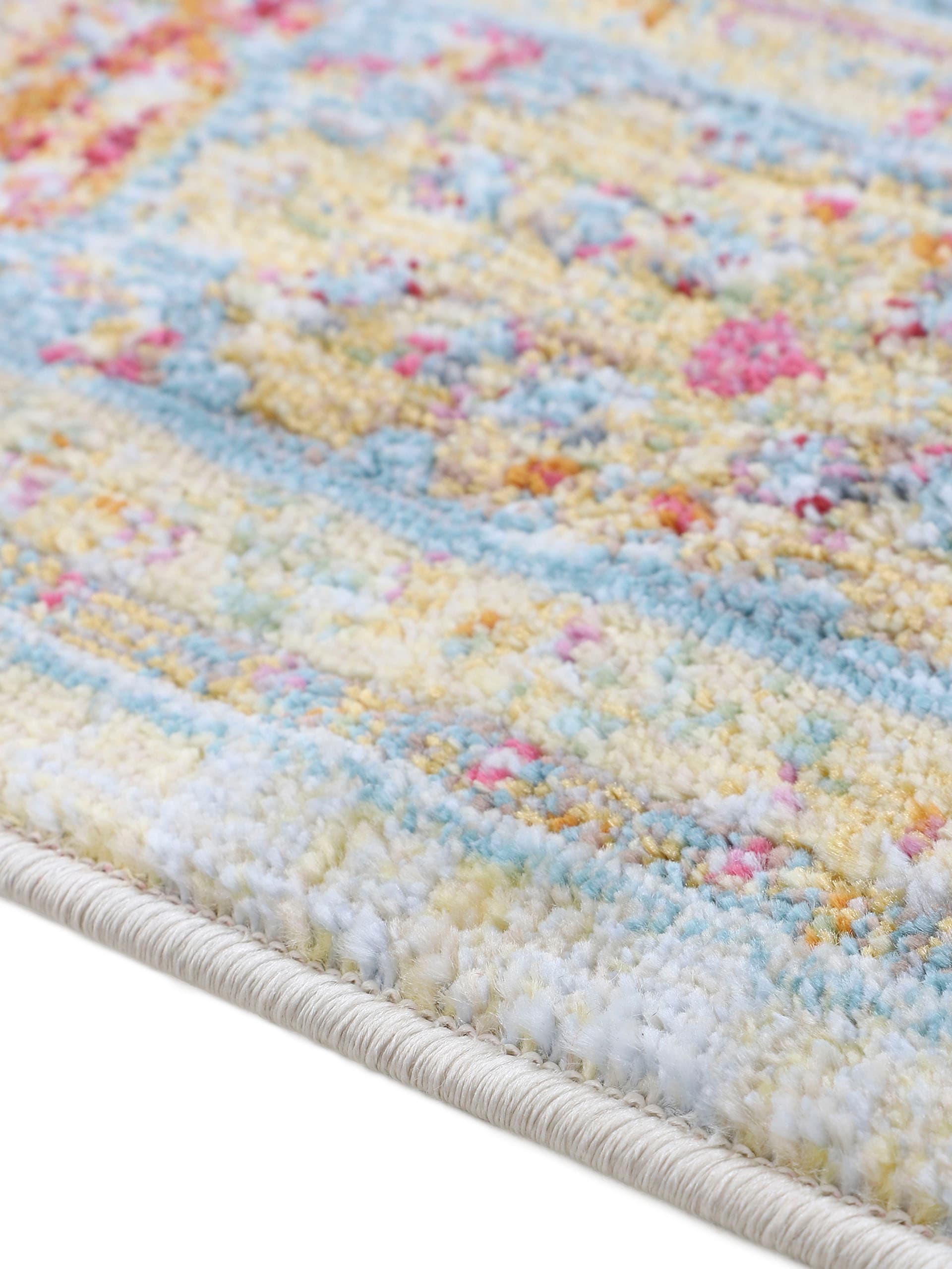 carpetfine Teppich »Harleen,  auch als Läufer«, rund, 8 mm Höhe, Vintage Look, Orient, mit Fransen, Wohnzimmer