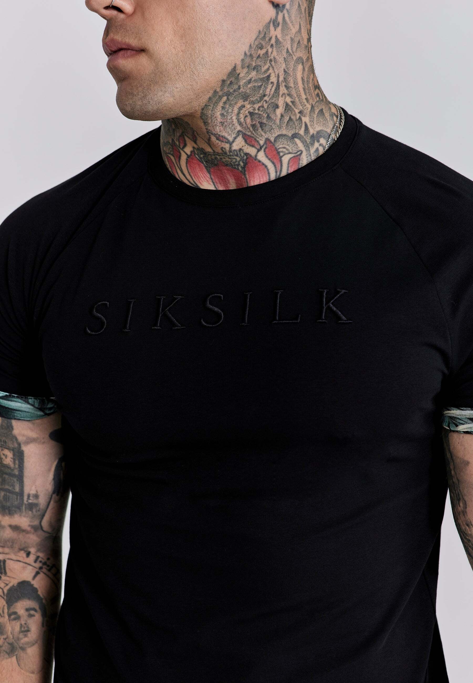 Siksilk T-Shirt »Siksilk T-Shirt Rolls Sleeve T-Shirt«