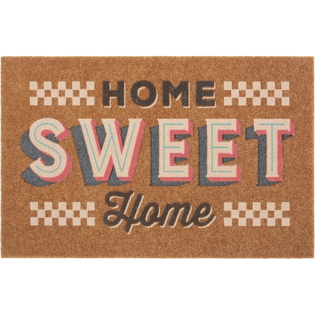 ♕ my home Fussmatte »Home sweet Home bunt«, rechteckig, mit Spruch, mit  Schrift, Kokos-Look, Robust, Pflegeleicht, Rutschfest versandkostenfrei auf