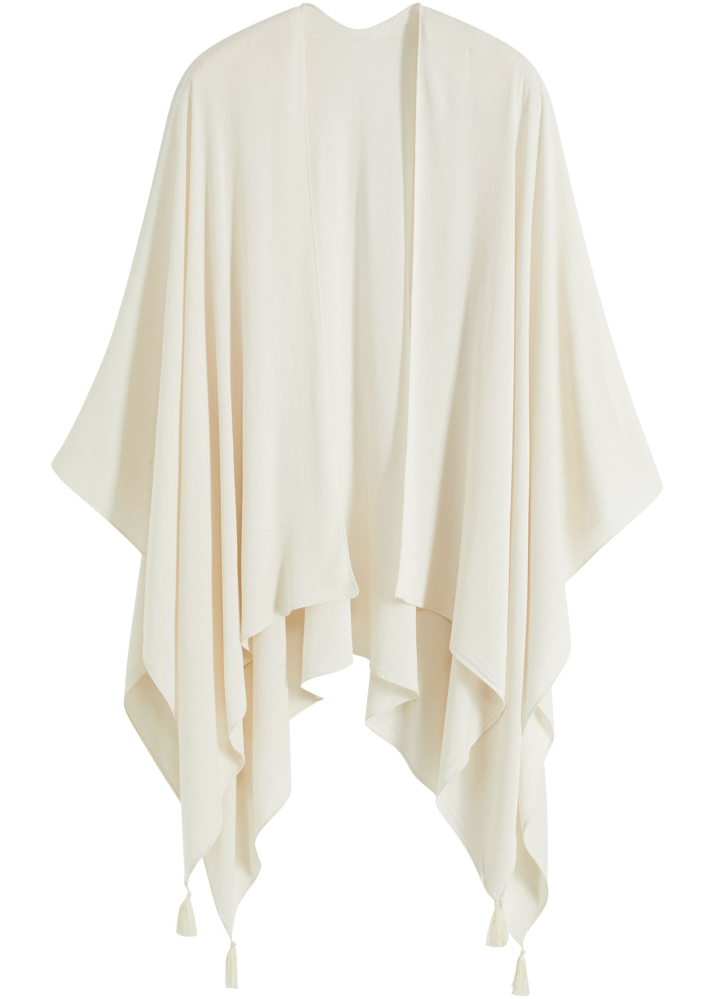 bonprix Poncho »Leichter Sommerponcho« aus reiner Viskose, mit verspielten Quasten, leichter Sommerponcho