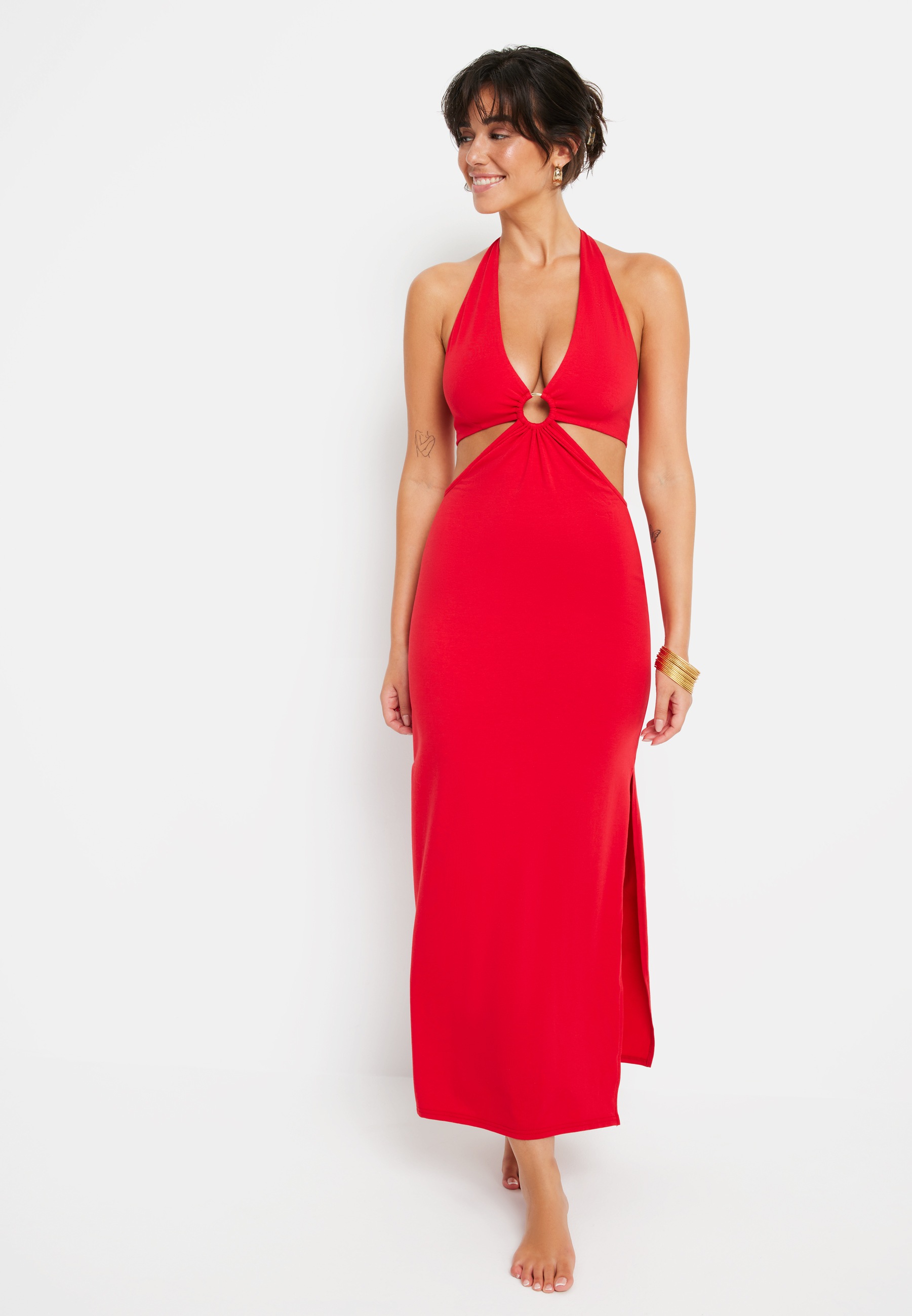 Image of LSCN by LASCANA Neckholderkleid mit Cut-outs, Maxikleid