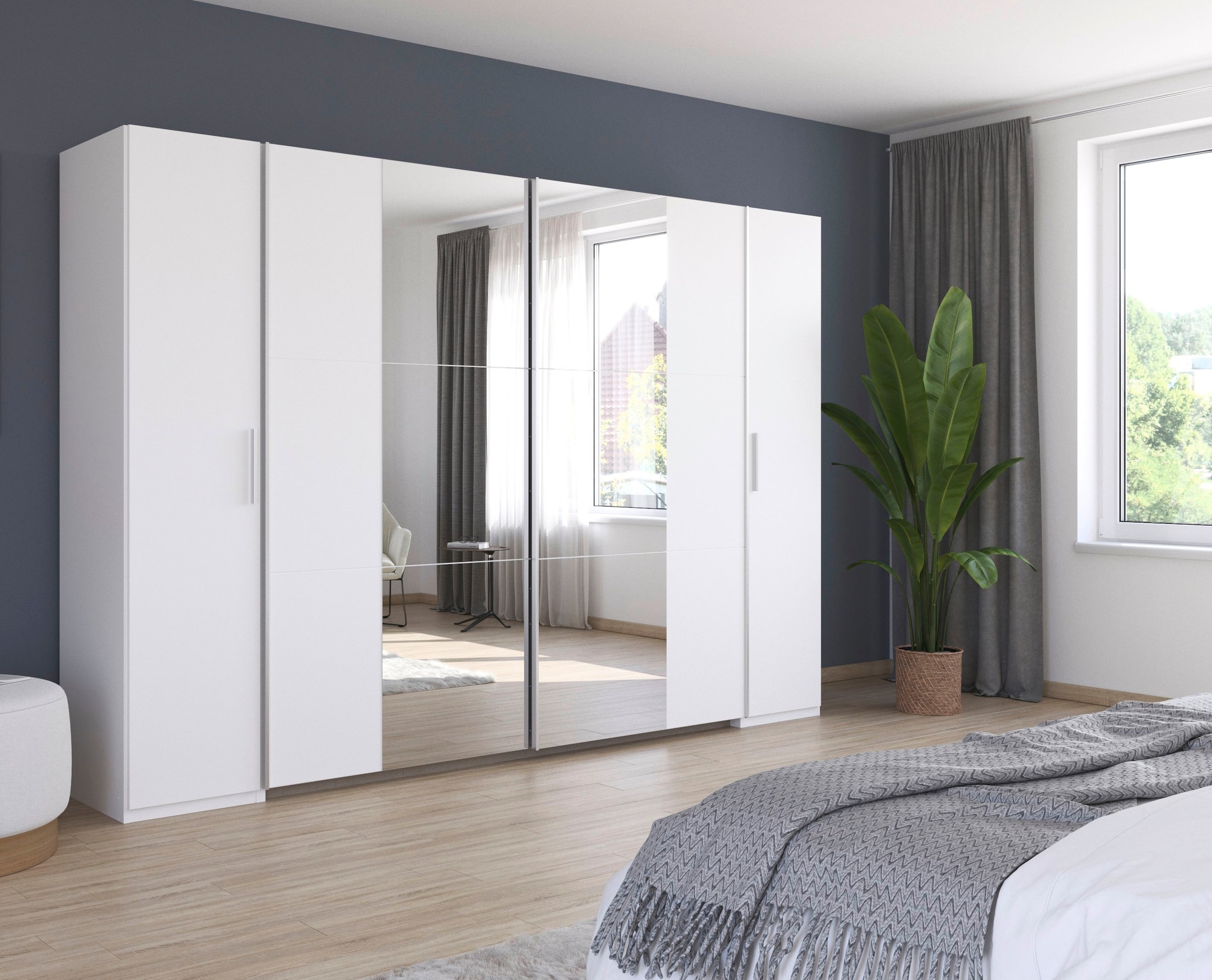 rauch Schwebetürenschrank »Kleiderschrank Drehtürenschrank Schrank Garderobe KRONACH TOPSELLER«, mit Dreh- und Schwebetüren und Spiegel, viele Böden MADE IN GERMANY
