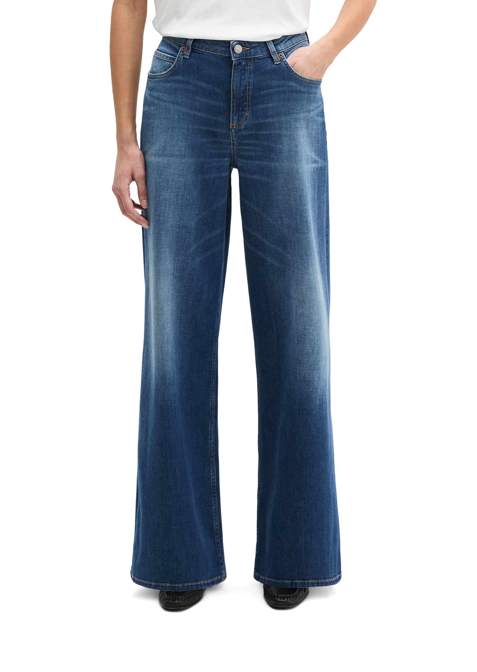 Image of Marc OPolo Weite Jeans 5-Pocket, hohe Leibhöhe