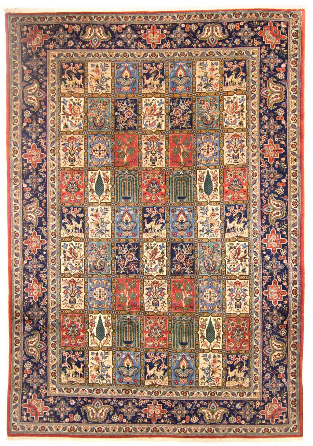 Image of morgenland Wollteppich »Bachtiar Felder Rosso 355 x 253 cm«, rechteckig, 1 mm Höhe, Unikat mit Zertifikat bei Ackermann Versand Schweiz