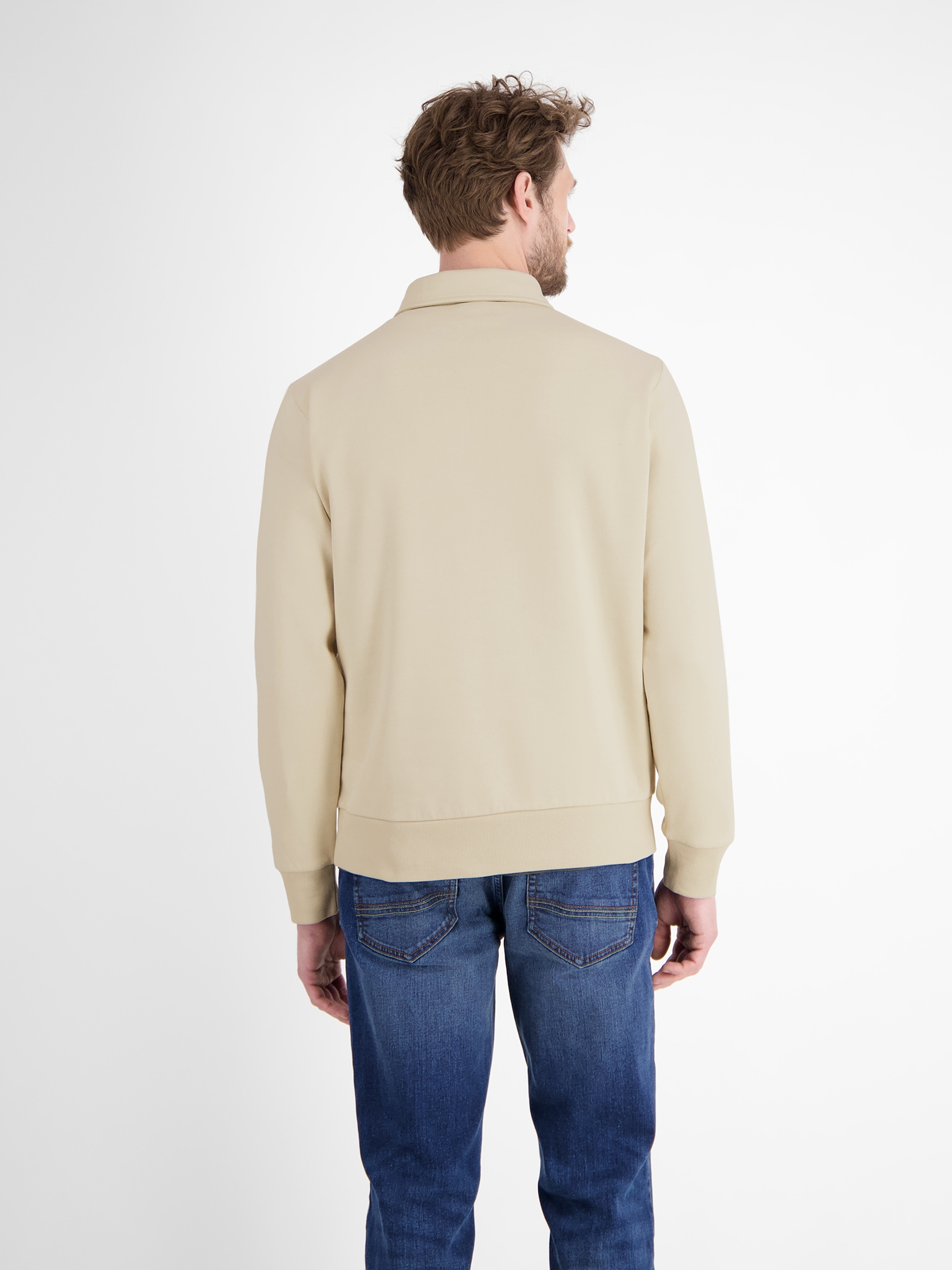 LERROS Polo à manches longues »FELPA« Sweatshirt mit Knopfleiste