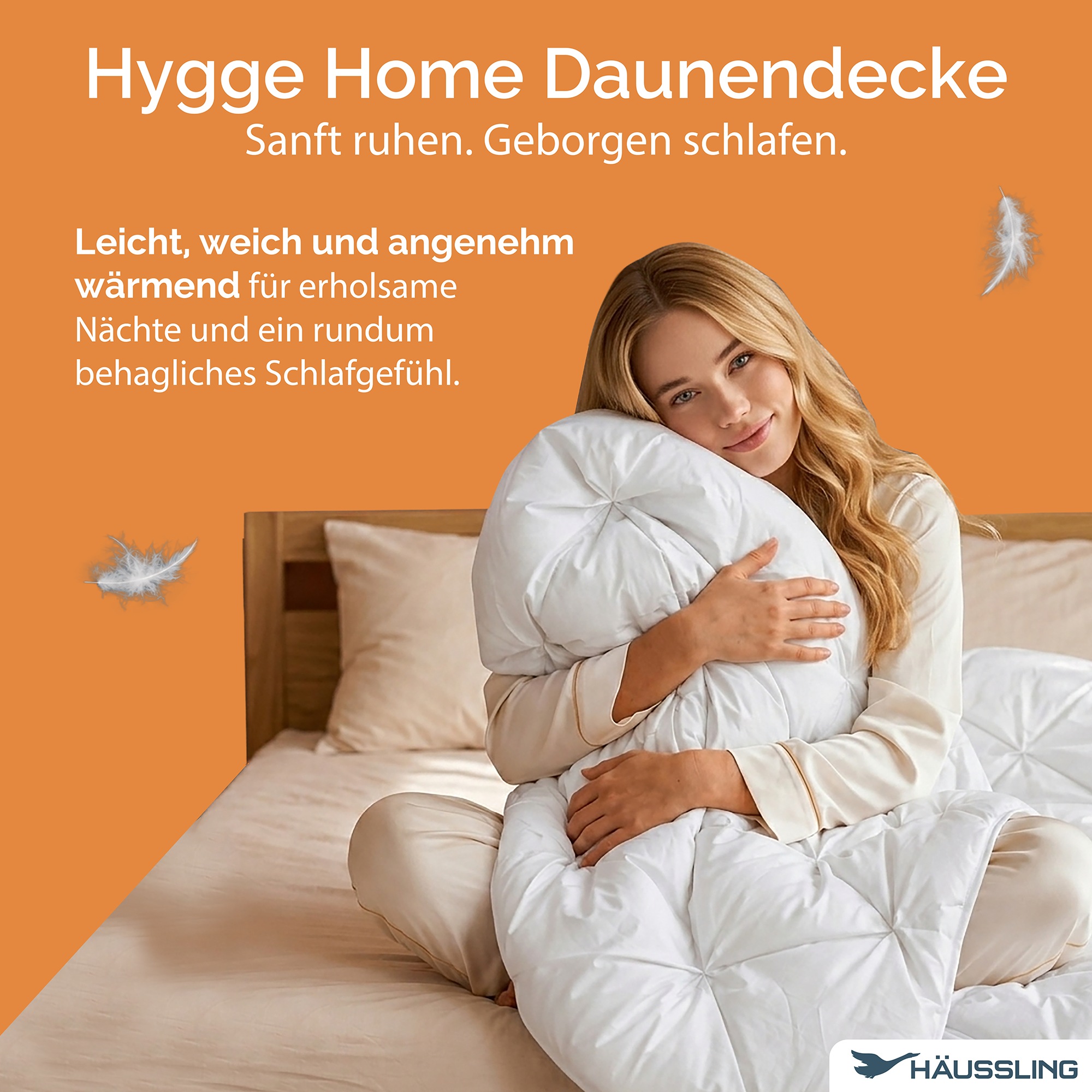 Haeussling Couette en duvet »Hygge Home, Bettdecken für Sommer und Winter, Ganzjahresdecke, Decke« normal Füllung nouveau duvet blanc 90 et 10 plumes classe 1 1 cuis tlg. couette 135x200 cm, 155x220 cm & autres tailles