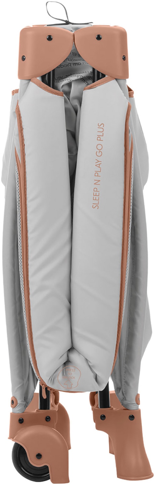 Hauck Lit de voyage pour bébé »Sleep N Play Go Plus, Dusty Cork« mit integrierten Rädern; Vorderausstieg