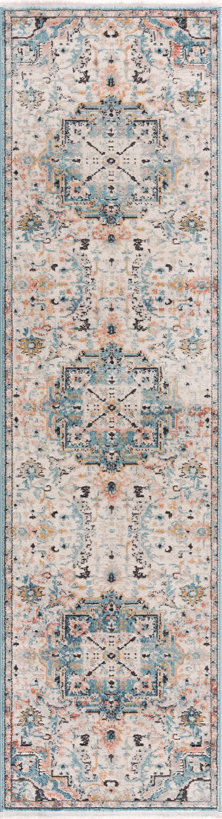 Image of Carpet City Läufer »Novel 8616«, rechteckig, 11 mm Höhe, Vintage-Teppich mit Fransen, Used-Look, Weich, Multicolor, ideal für Flur & Diele bei Ackermann Versand Schweiz