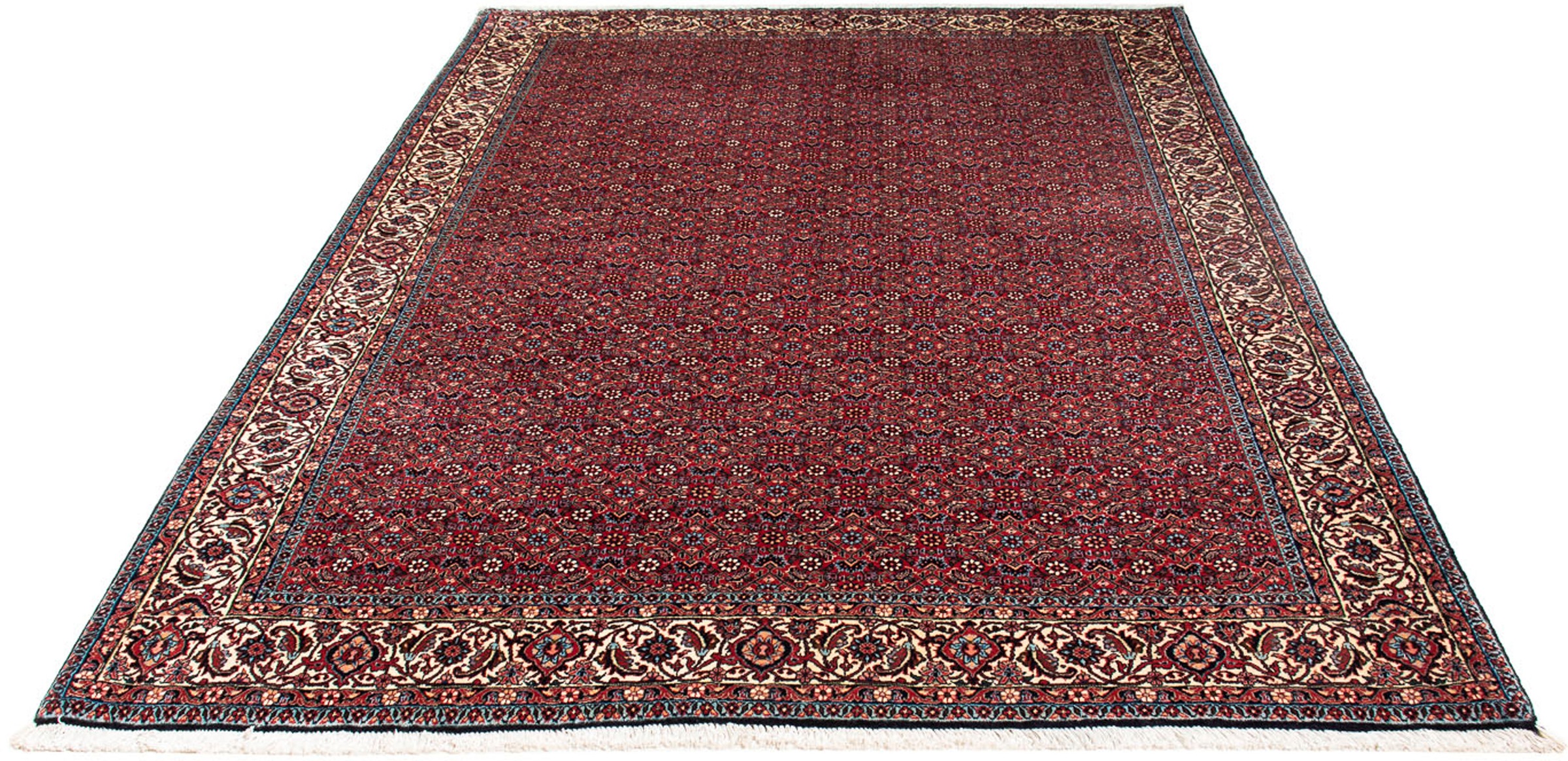 Image of morgenland Orientteppich »Perser - Bidjar - 243 x 172 cm - dunkelrot«, rechteckig, 15 mm Höhe, Wohnzimmer, Handgeknüpft, Einzelstück mit Zertifikat bei Ackermann Versand Schweiz
