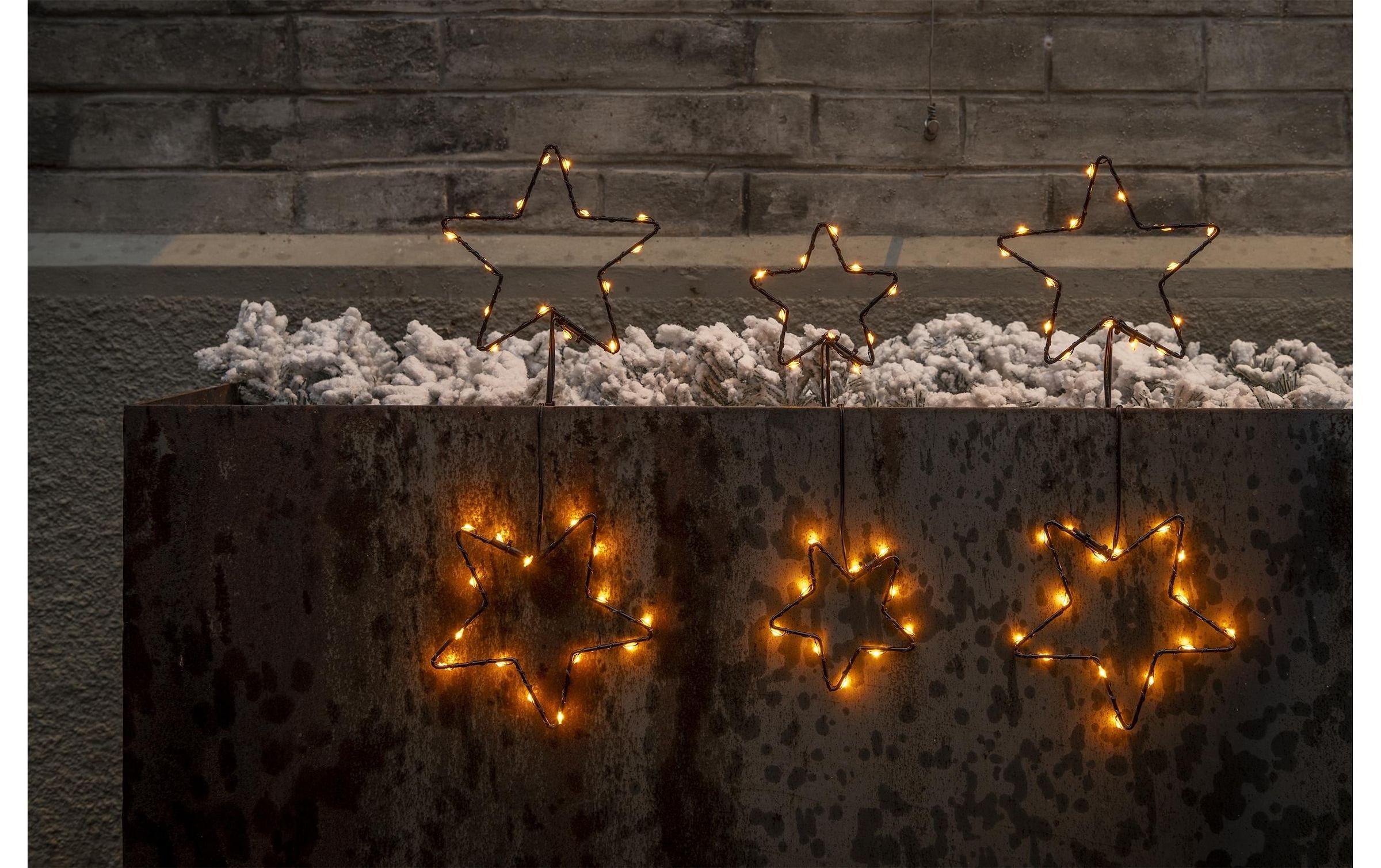 STT Lumière décorative LED »Dekolicht 2D Star Set, 3 Stück«