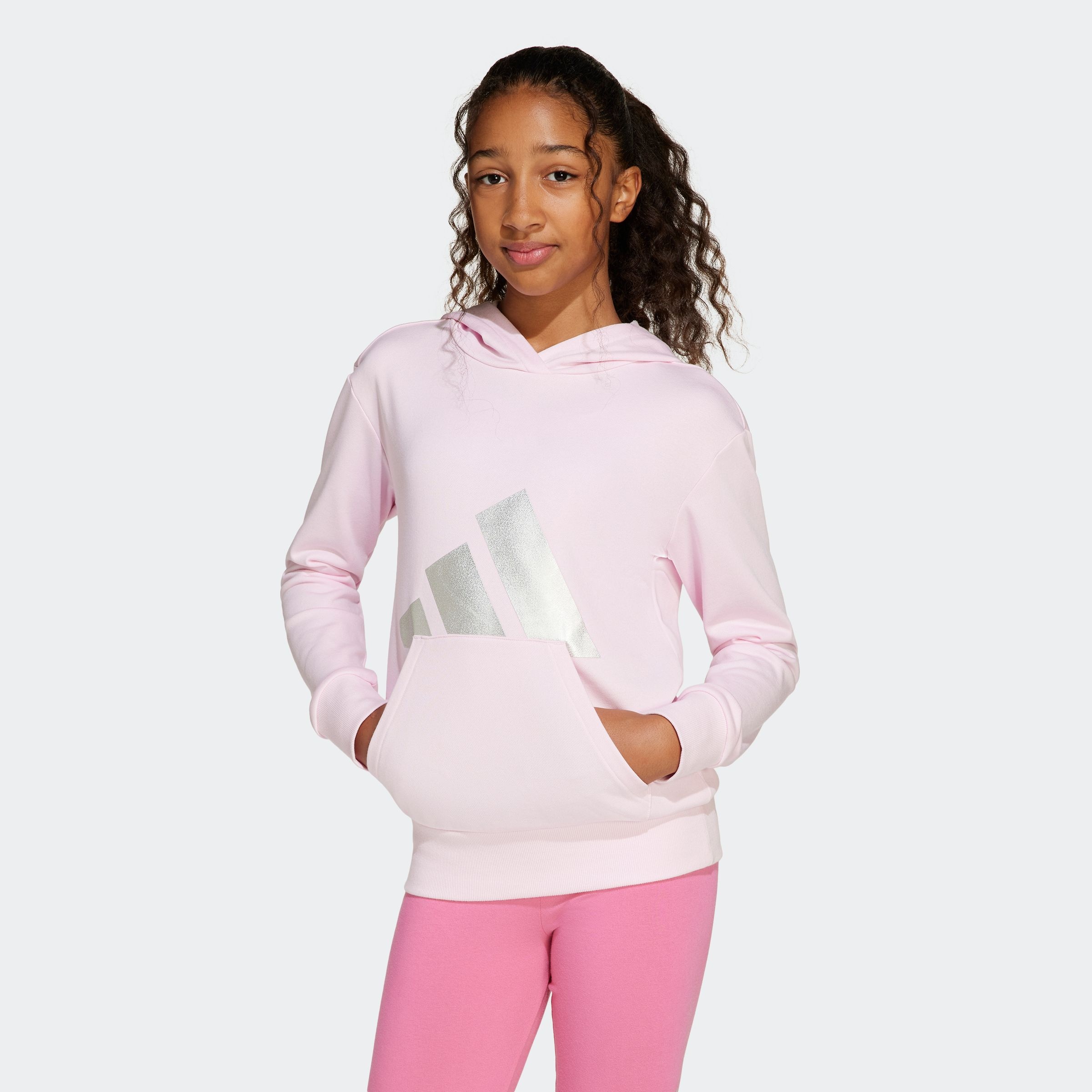 Image of adidas Sportswear Kapuzensweatshirt "SEASONAL ESSENTIALS GLAM COTTON KIDS HOODIE"