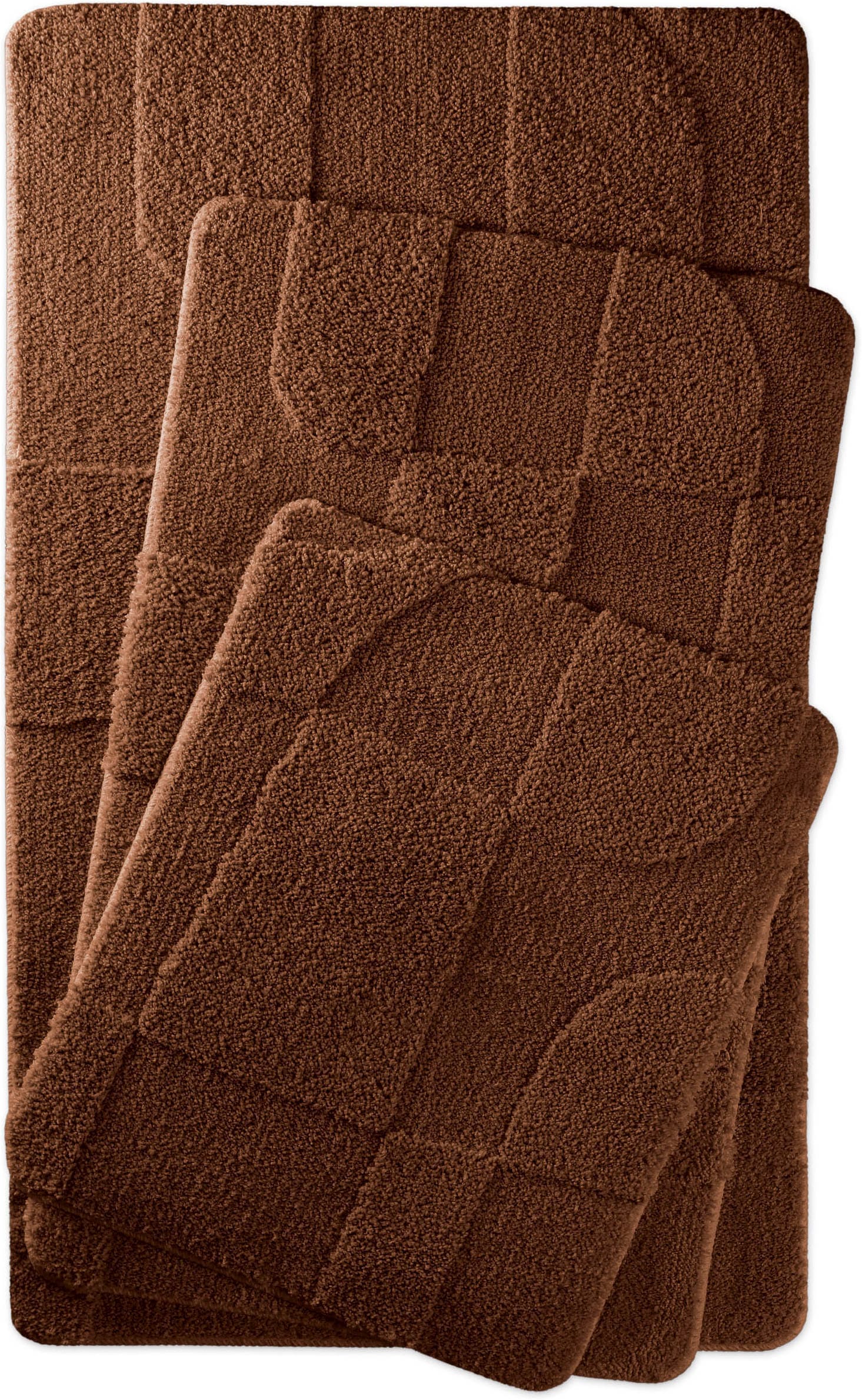 Wecon home Tapis de bain »Davie« Höhe 25 mm revêtement antidérapant Séchage rapide Badteppich, Hoch-Tief-Effekt, weich, rutschhemmend, waschbar, getuftet