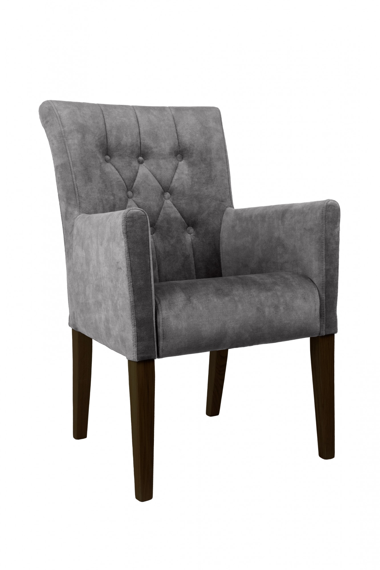 Home affaire Chaise avec accoudoirs »Cortega Esszimmerstuhl mit Knopfheftung« () 1 cuisBeingestell Massivholz, bequem gepolstert