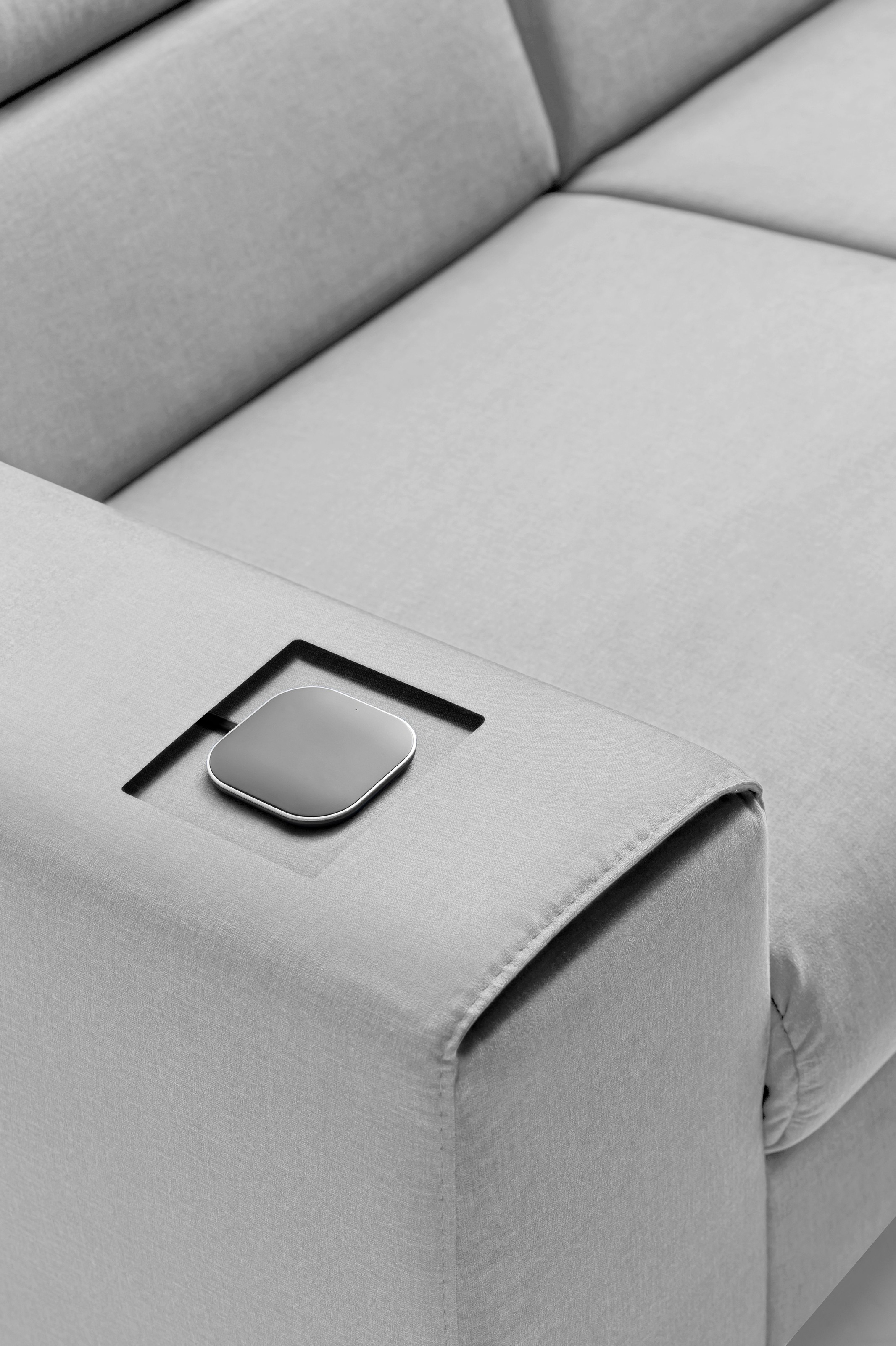 COTTA Polstergarnitur »Morven L-Form«, (Set), Set bestehend aus: Ecksofa mit Kopfteilverstellung & Hocker