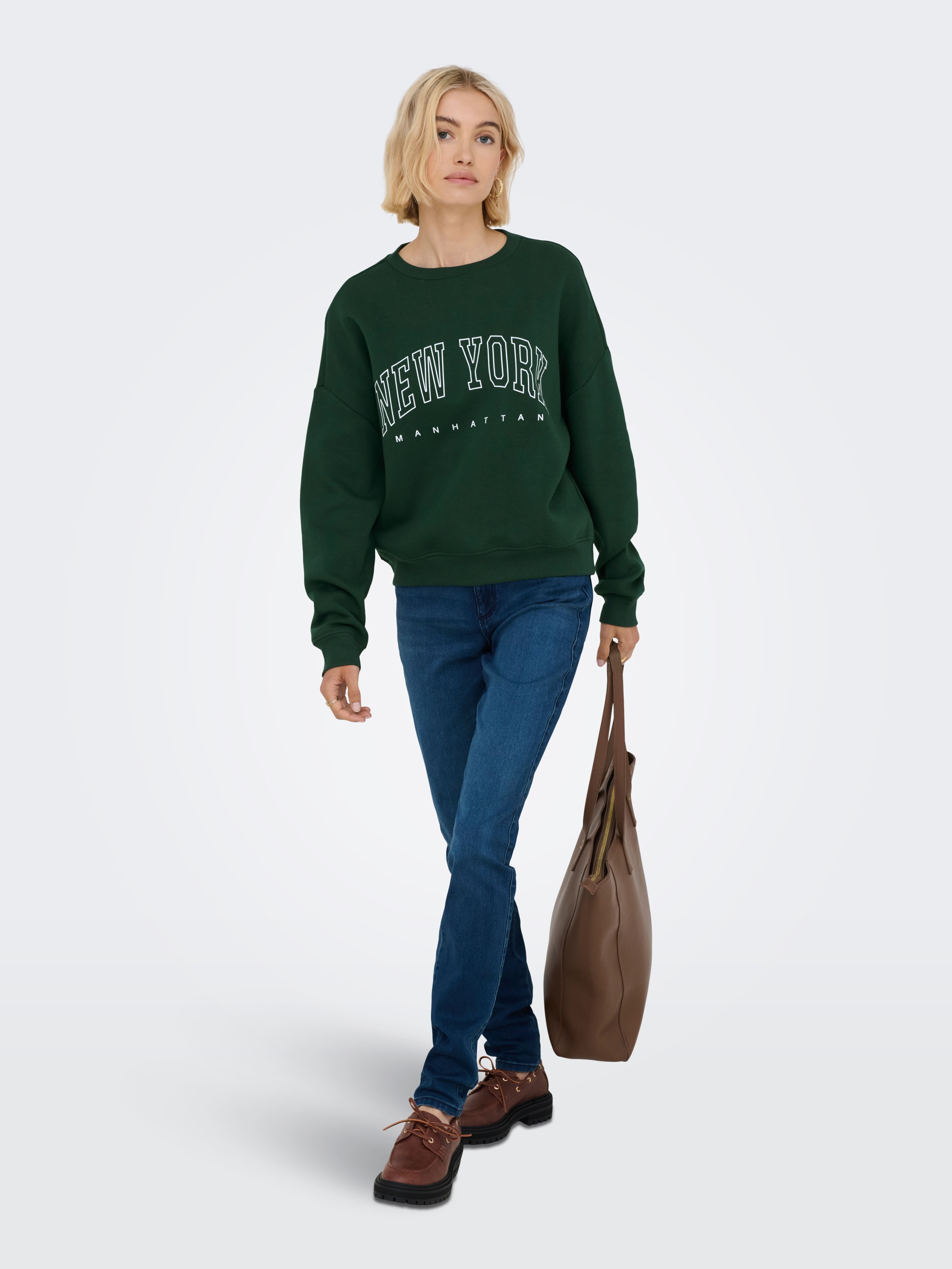 ONLY Sweatshirt »ONLSWEAT L/S CREW OVERSIZE STATE SWT«
