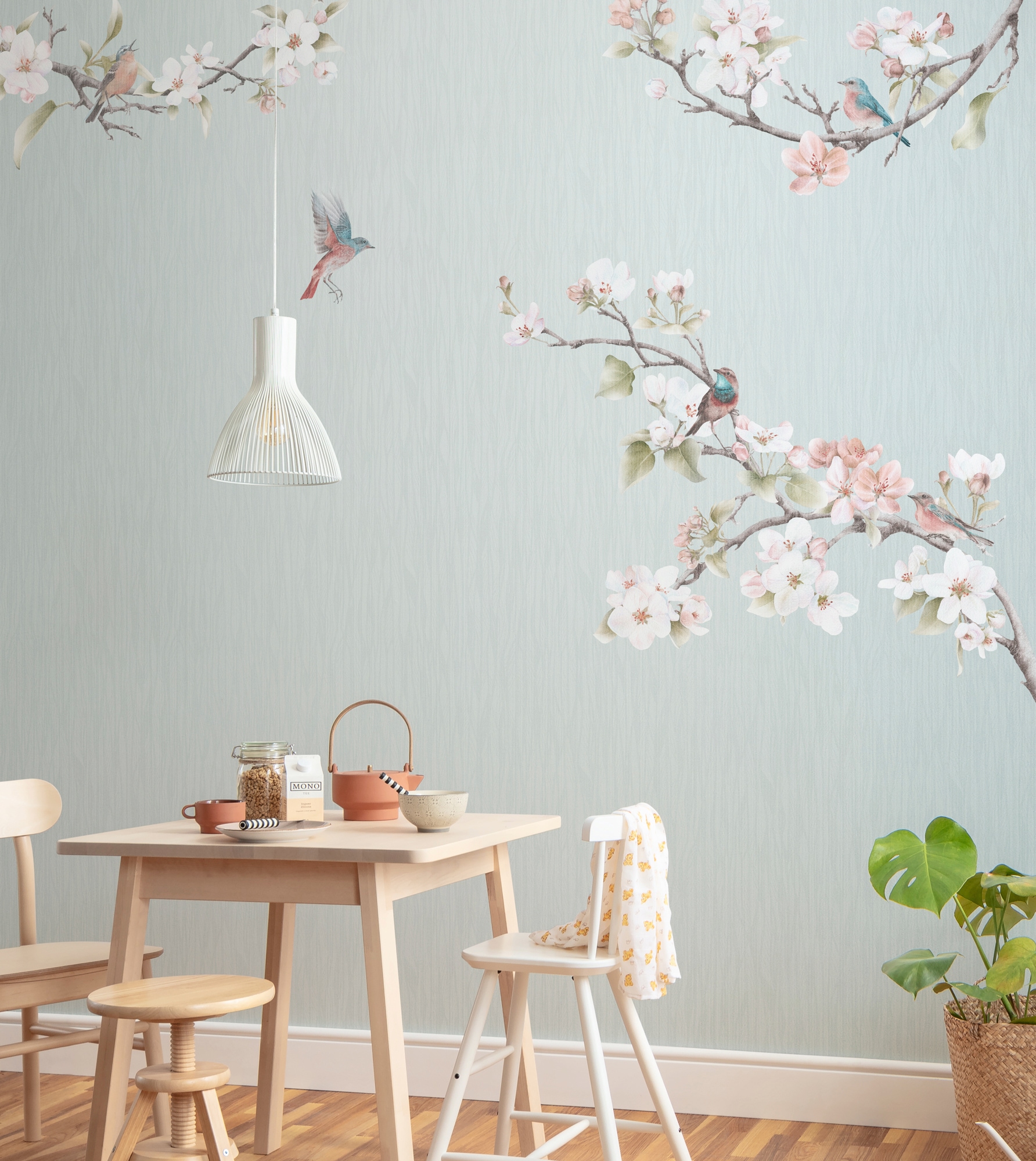 Image of Komar Vliestapete "Digitaldruck Vlies - Apple Bloom - Grösse 250 x 250 cm" bedruckt glatt Wohnzimmer, Schlafzimmer