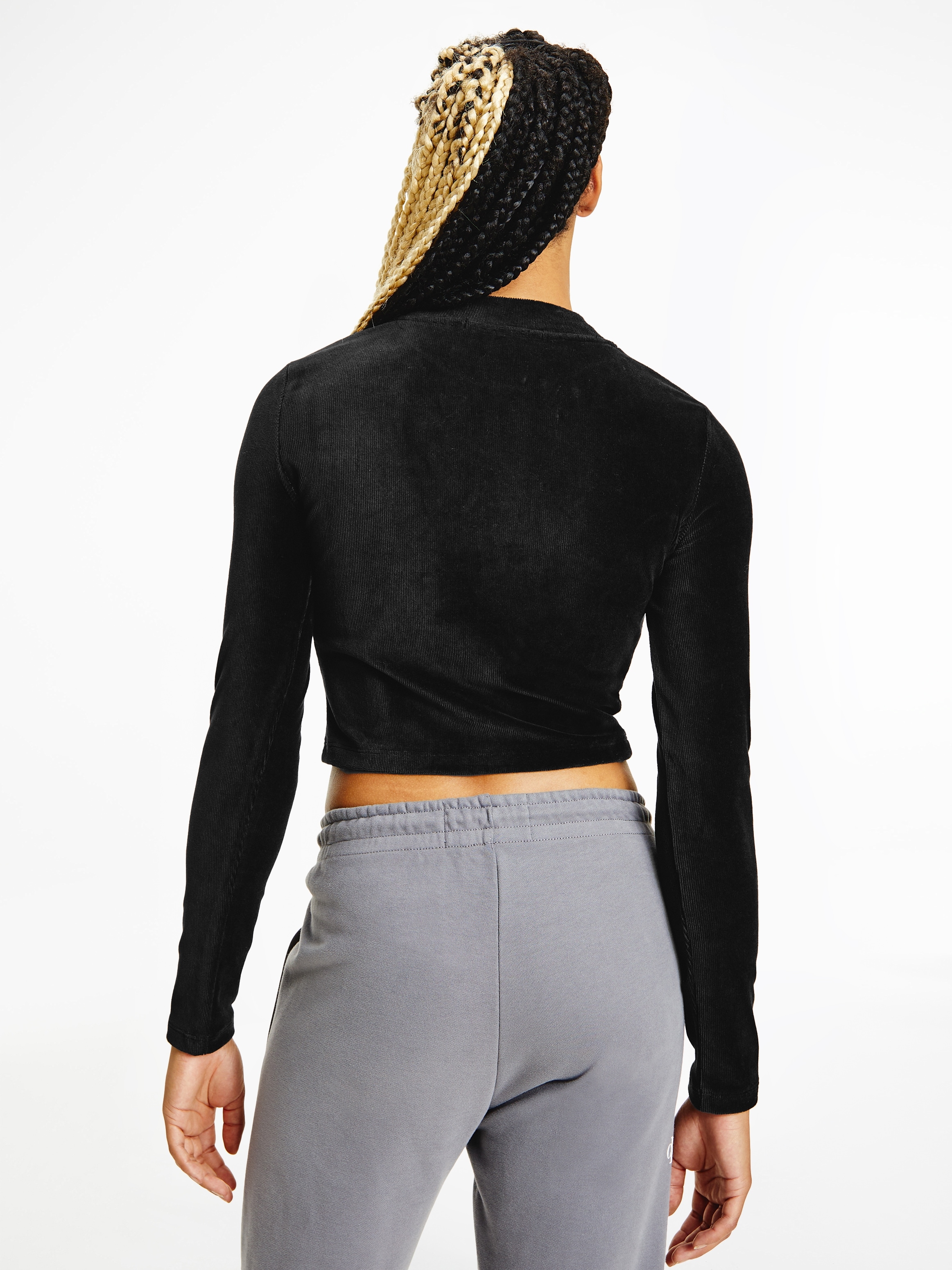 ♕ Calvin Klein »VELVET LONG bestellen Langarmshirt RIB TOP« versandkostenfrei Jeans SLEEVE