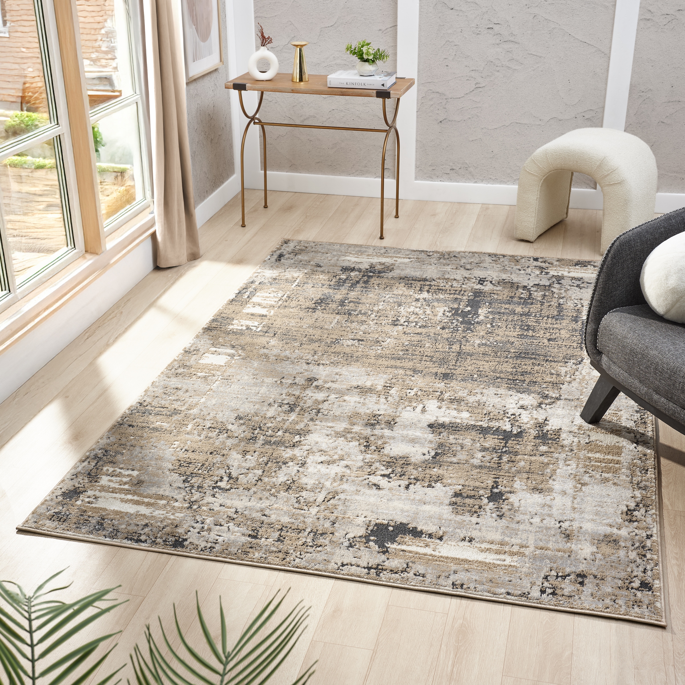 my home Tapis »Hamsa« Rectangulaire 9 mm Höhe dezenter Glanz, Schrumpf-Garn-Effekt, im Vintage-Look, dichte Qualität