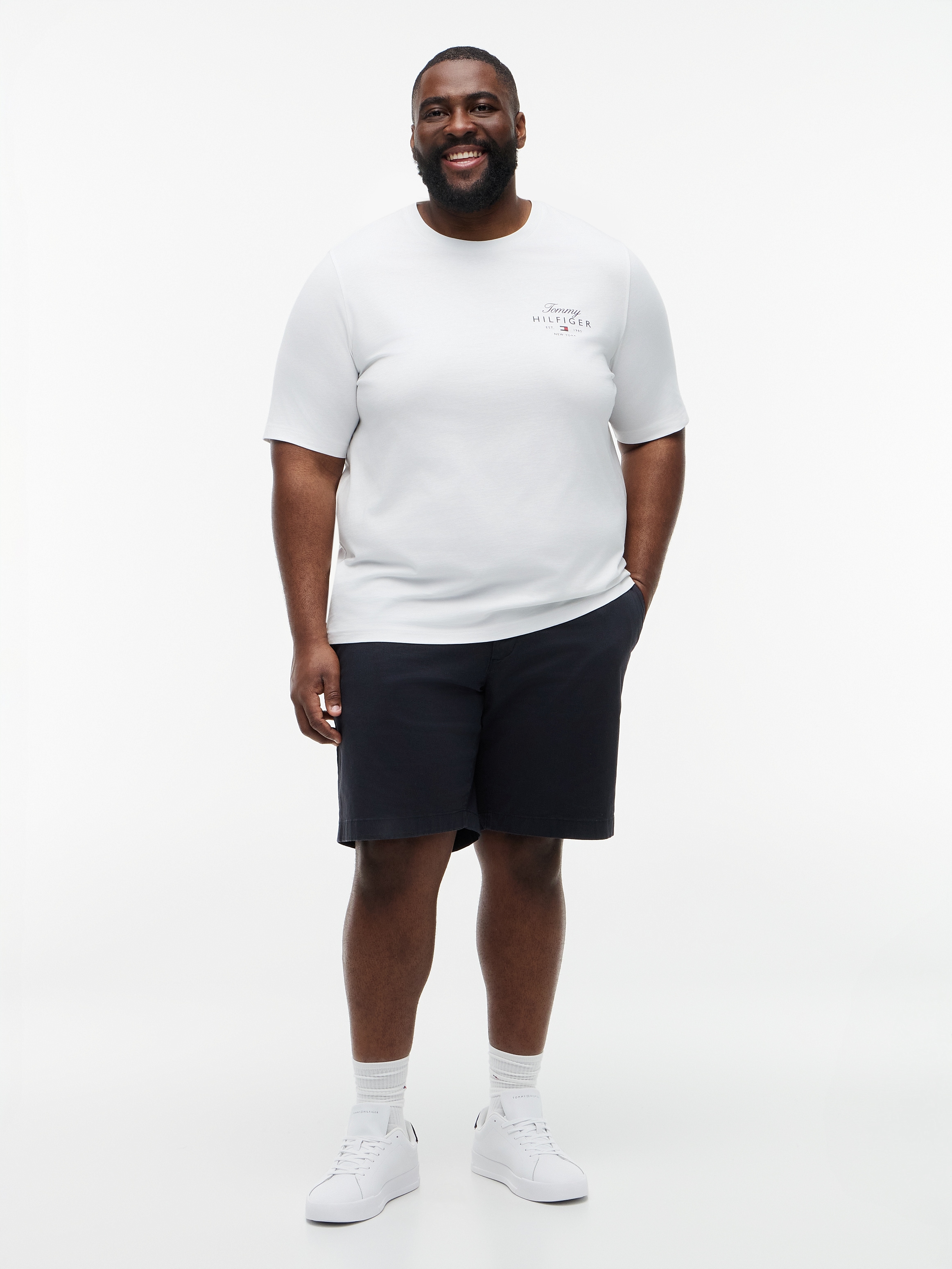 Tommy Hilfiger Big & Tall T-Shirt »BT-SCRIPT STACK« Grosse Grössen, aus Jersey mit Logo
