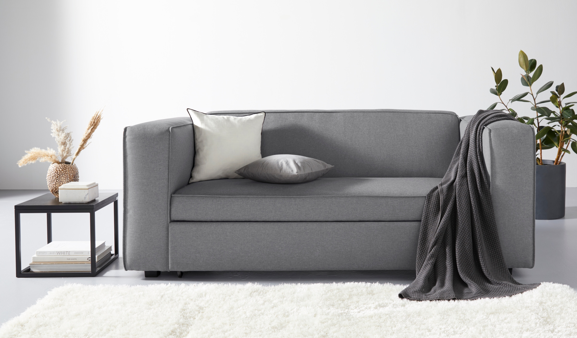 Image of Home affaire Schlafsofa "Asmund, Design-Schlafsofa, komfortable Bedienung," perfekter Sitzkomfort, Liegefläche 160/200 cm