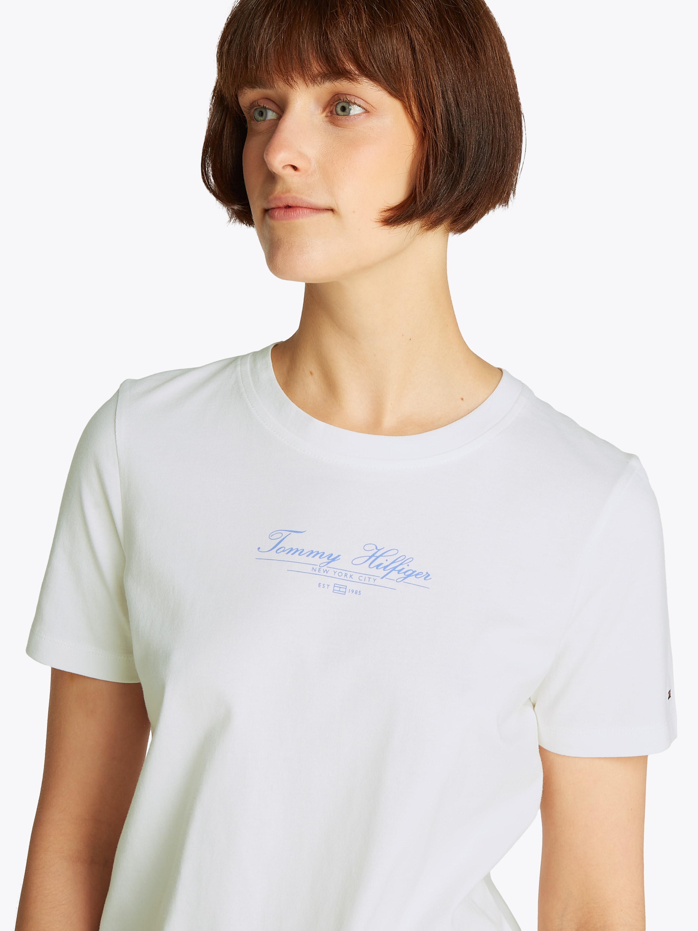 Tommy Hilfiger T-Shirt »REG SCRIPT C-NK TEE SS«, mit Logo-Schriftzug