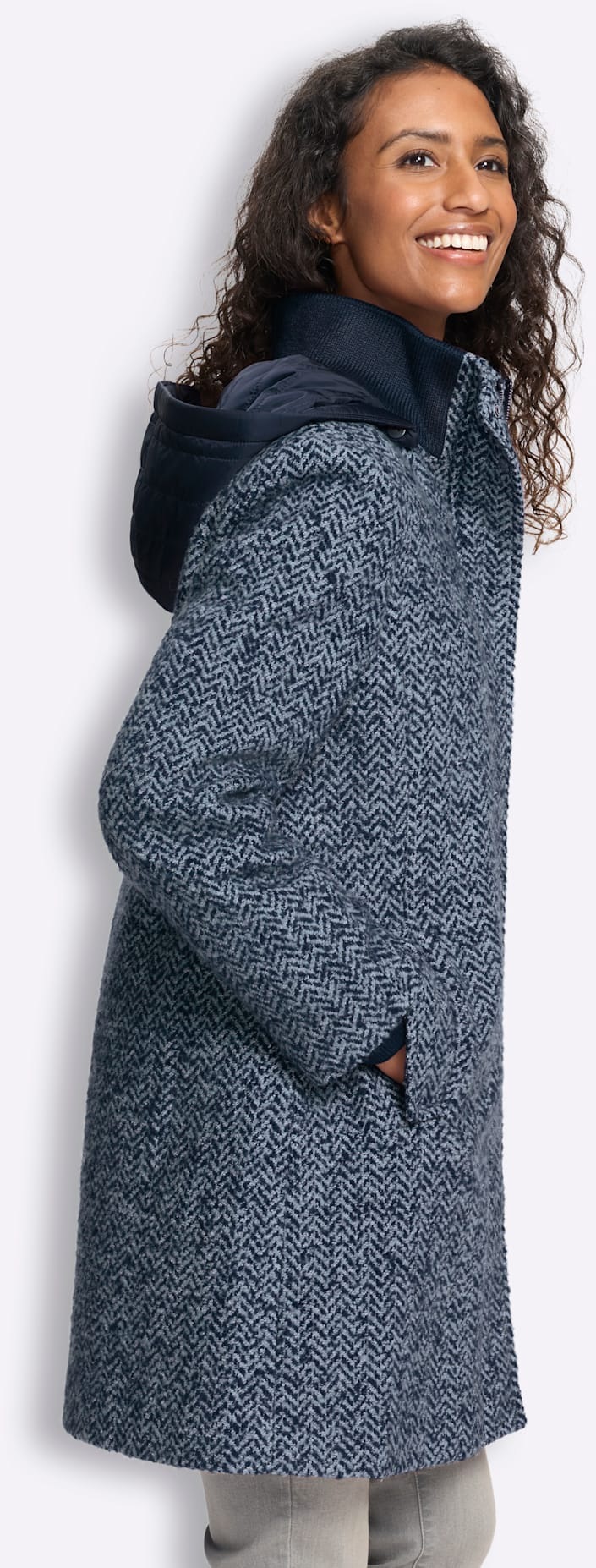 heine Veste longue avec capuche