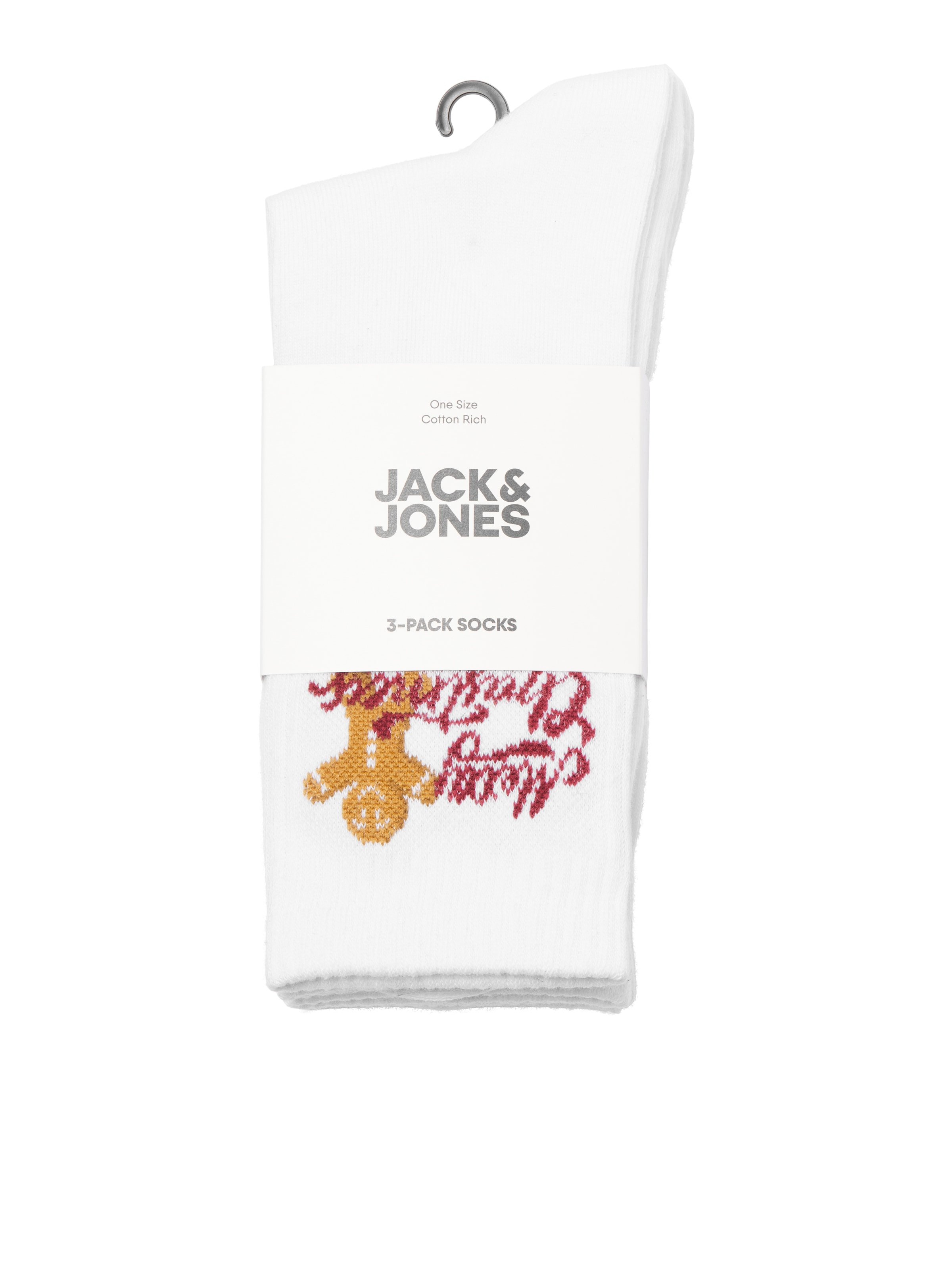 Image of Jack & Jones Freizeitsocken "JACXMAS TENNIS SOCKS 3 PACK" Packung, 3 Paar tlg. Weihnachten; Baumwollmischung
