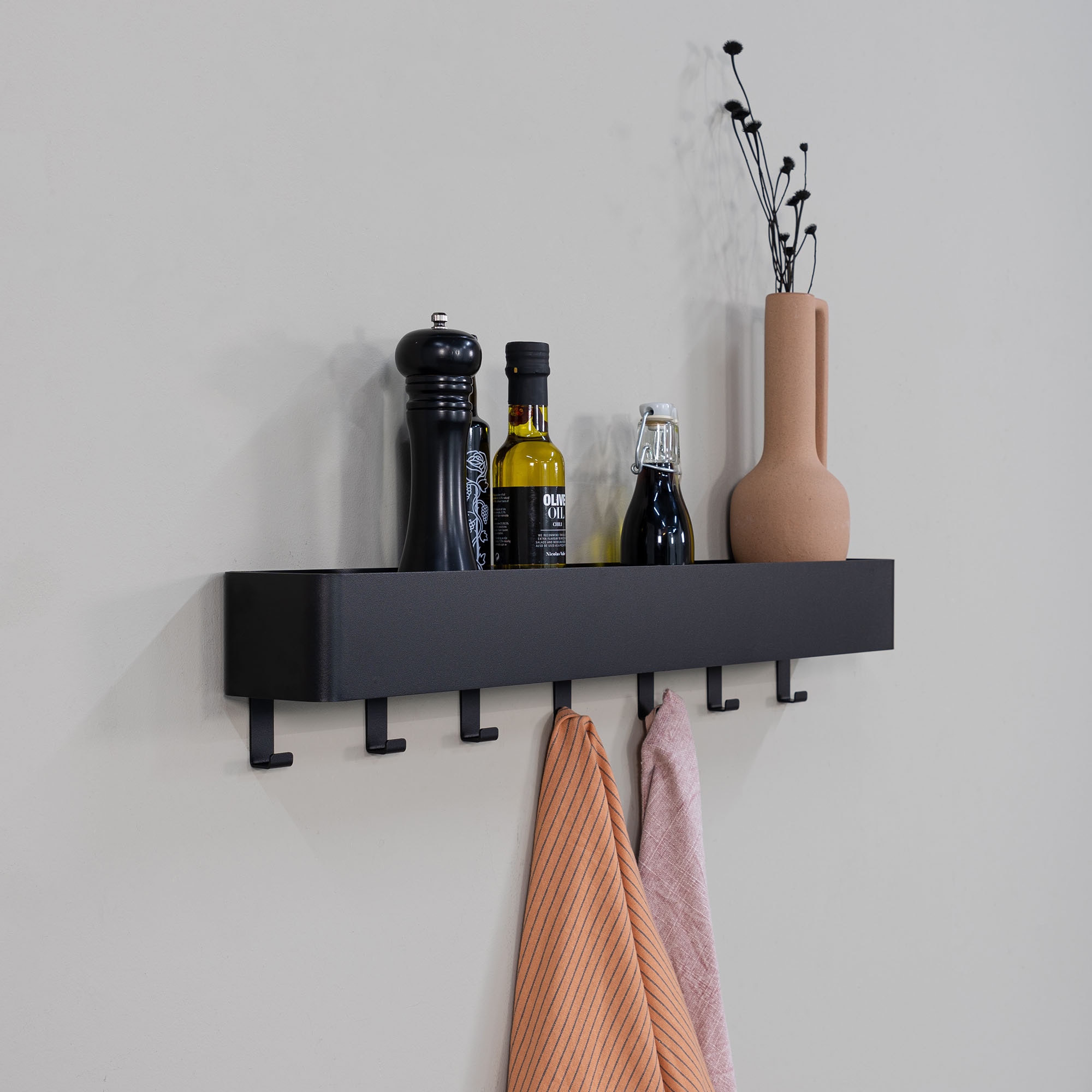 Spinder Design Garderobenhaken »Multi 7« 2-in-1 Wandregal + Garderobe