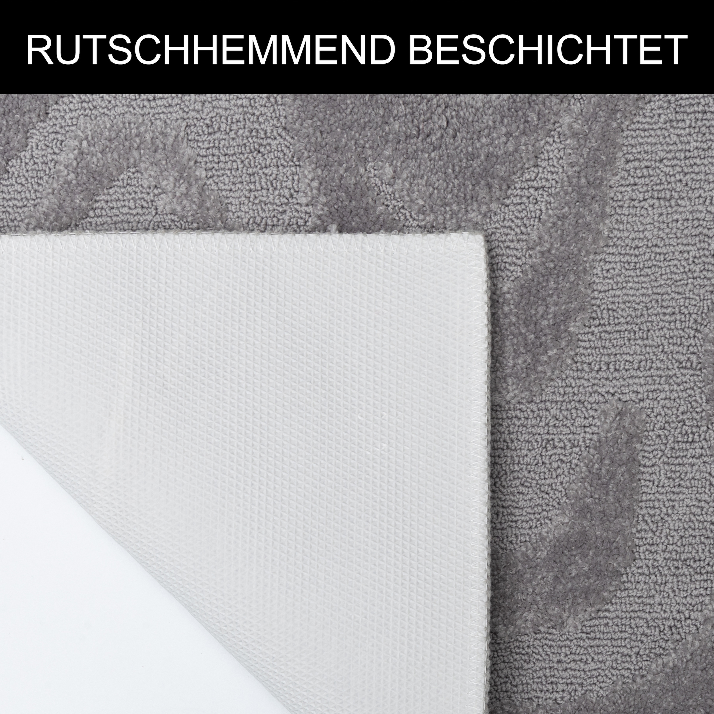 GOODproduct Badematte »Wave, Badvorleger, Badezimmer Teppich« Höhe 10 mm rutschhemmend beschichtet fussbodenheizungsgeeignet | schnell trocknend Hoch-Tief-Effekt, modernes Muster, Welle, Badteppich, Duschvorleger
