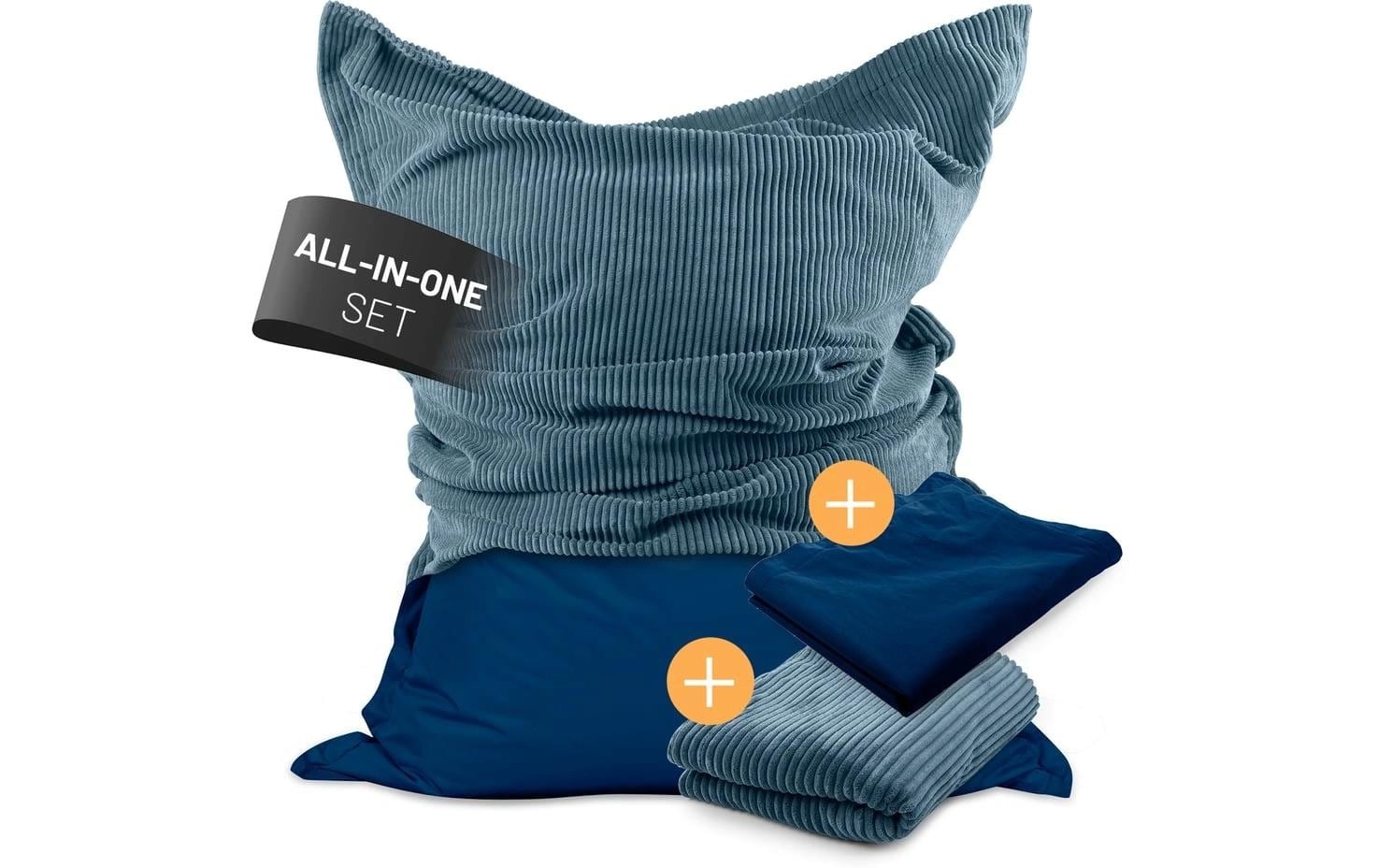 Image of Lumaland Sitzsack "+ Cordhülle 380 l" 3 Stk. tlg. Sitzsack für innen und aussen
