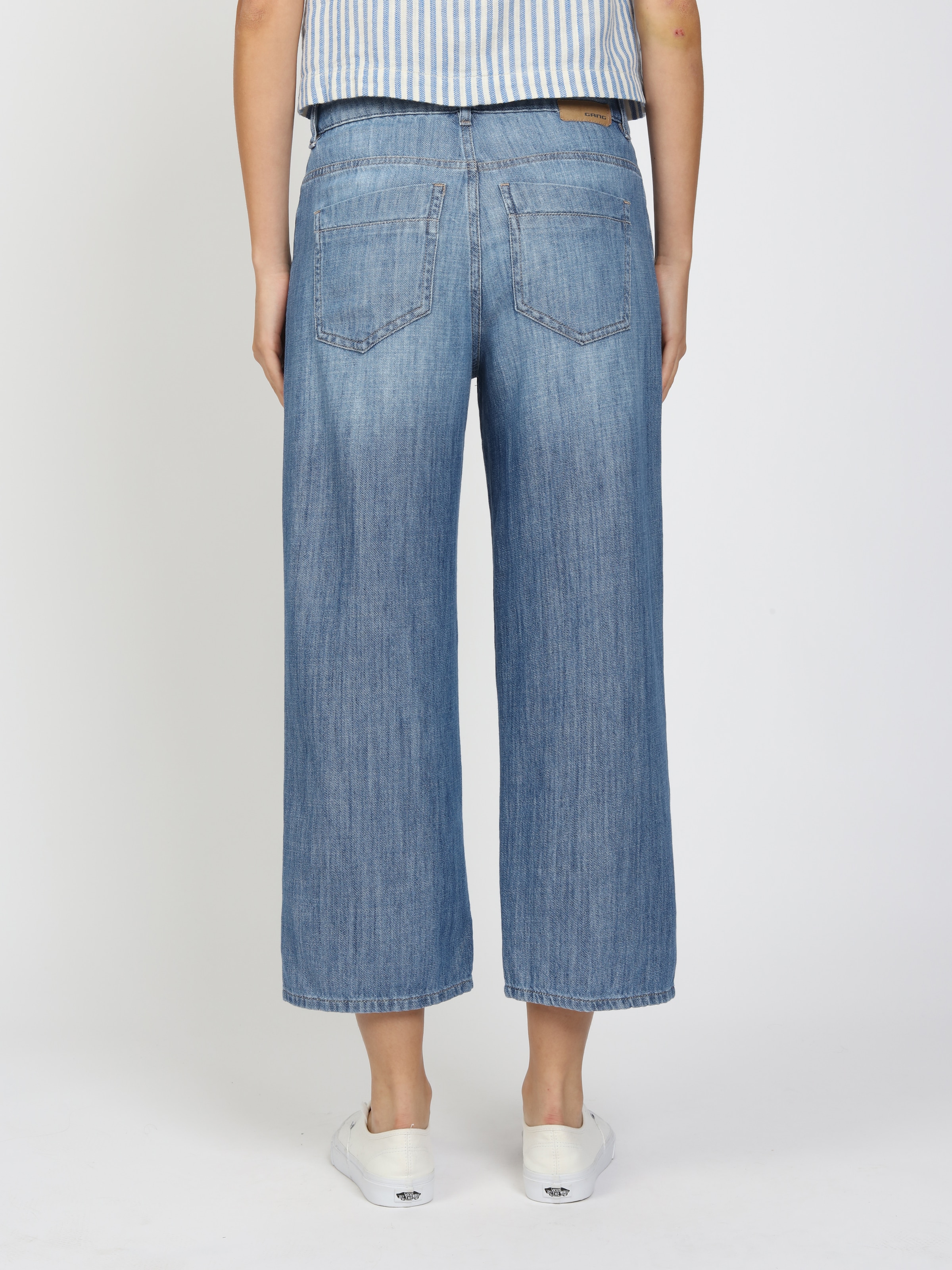 GANG Jeans large »94CAROL CULOTTE« denim clair, style 5 poches
