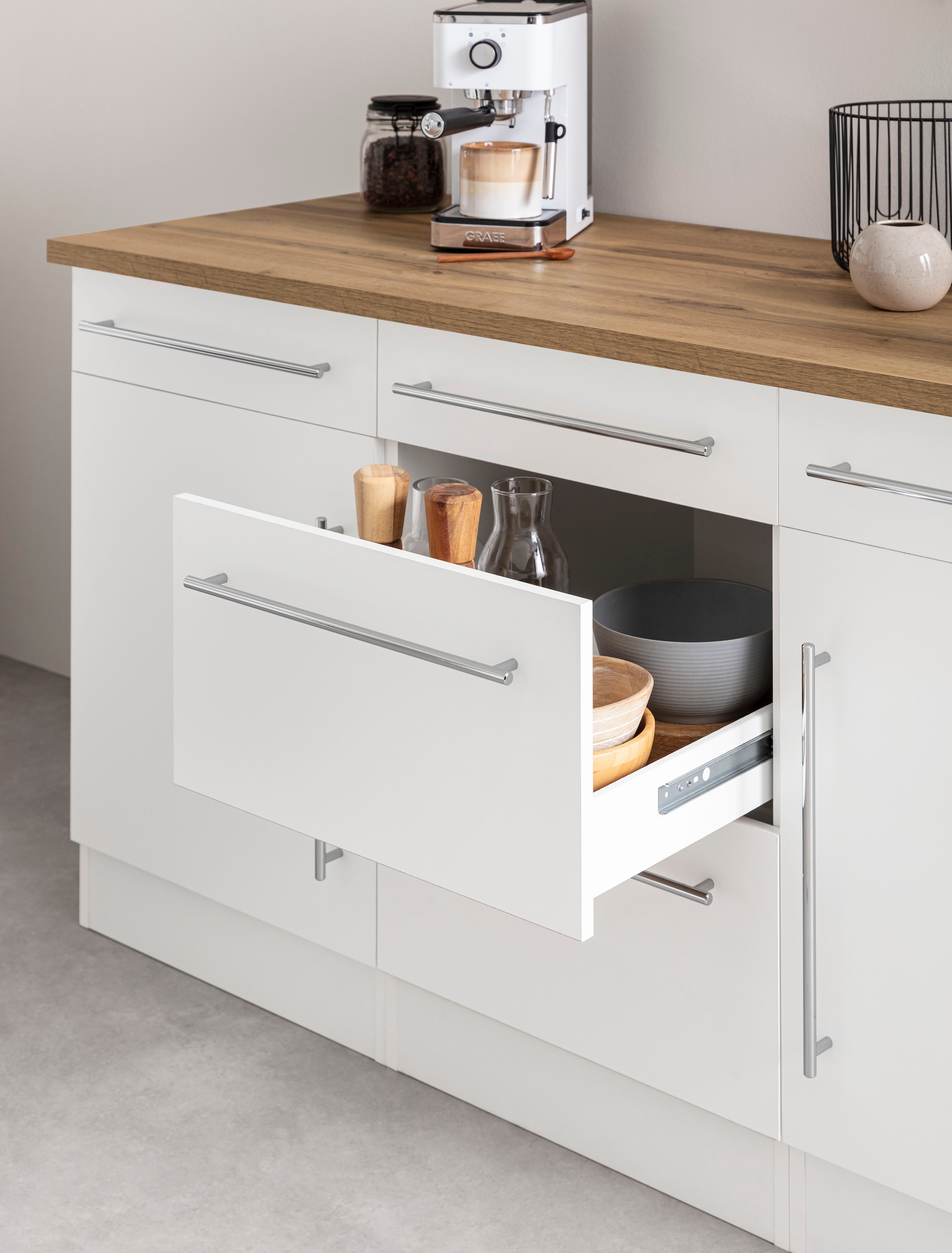 KOCHSTATION Kitchenette »KS-Samos« largeur 170 cm, avec ou sans appareils électriques, avec plan de travail
