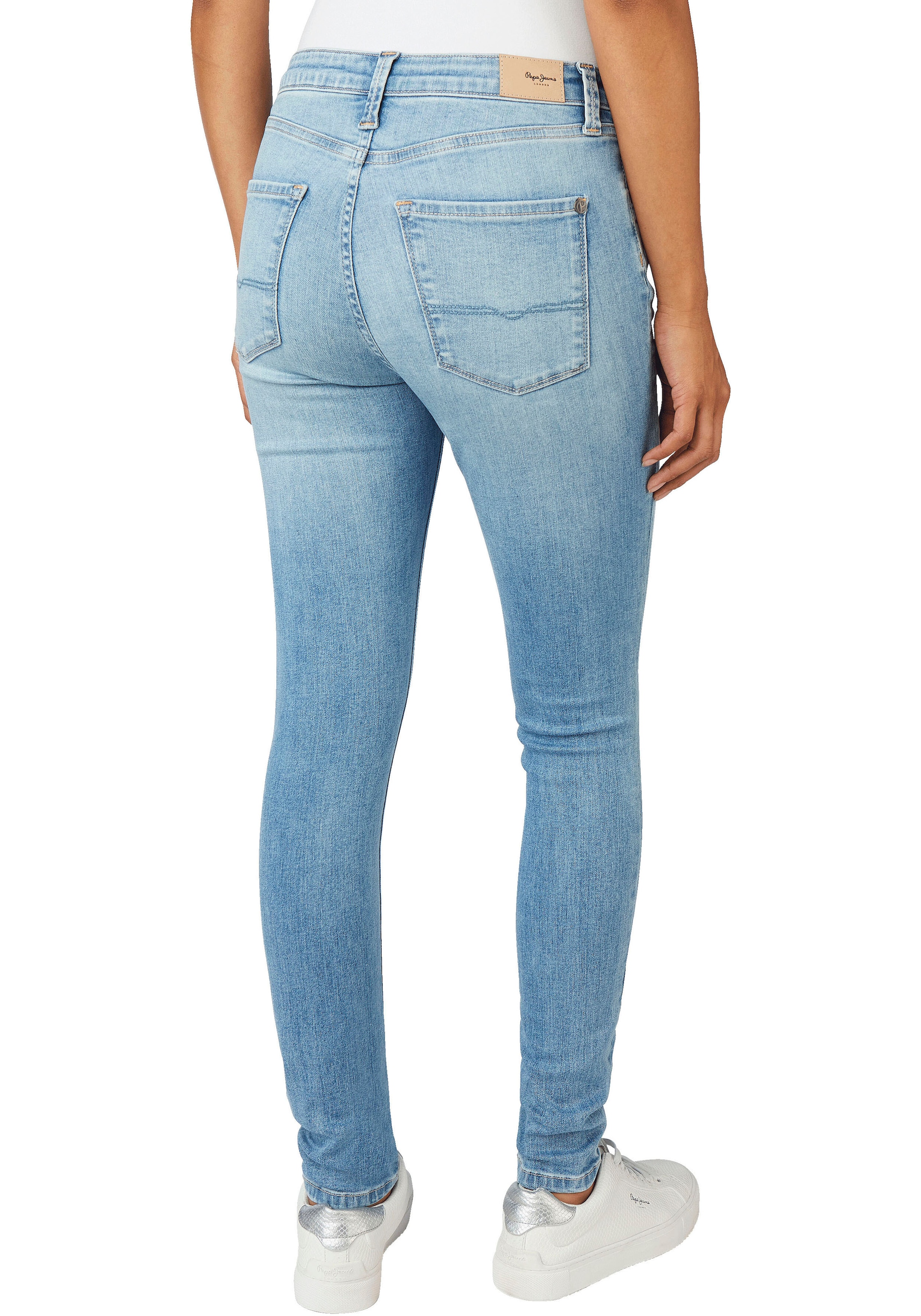 Pepe Jeans Röhrenjeans »REGENT«, in Skinny Passform mit hohem Bund aus seidig bequemem Stretch Denim