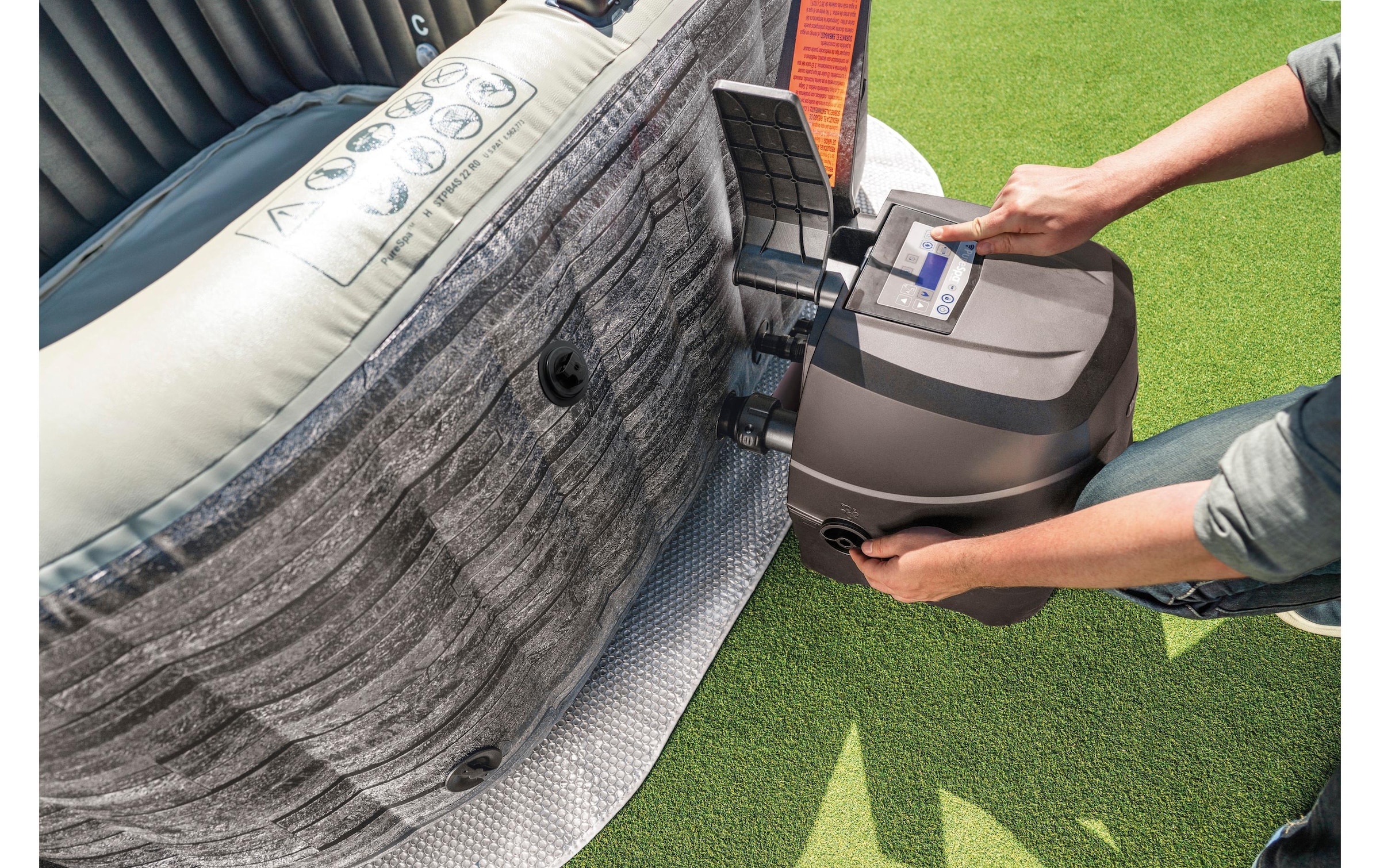 Intex Jacuzzi »PureSpa Greystone Deluxe Ø 196«