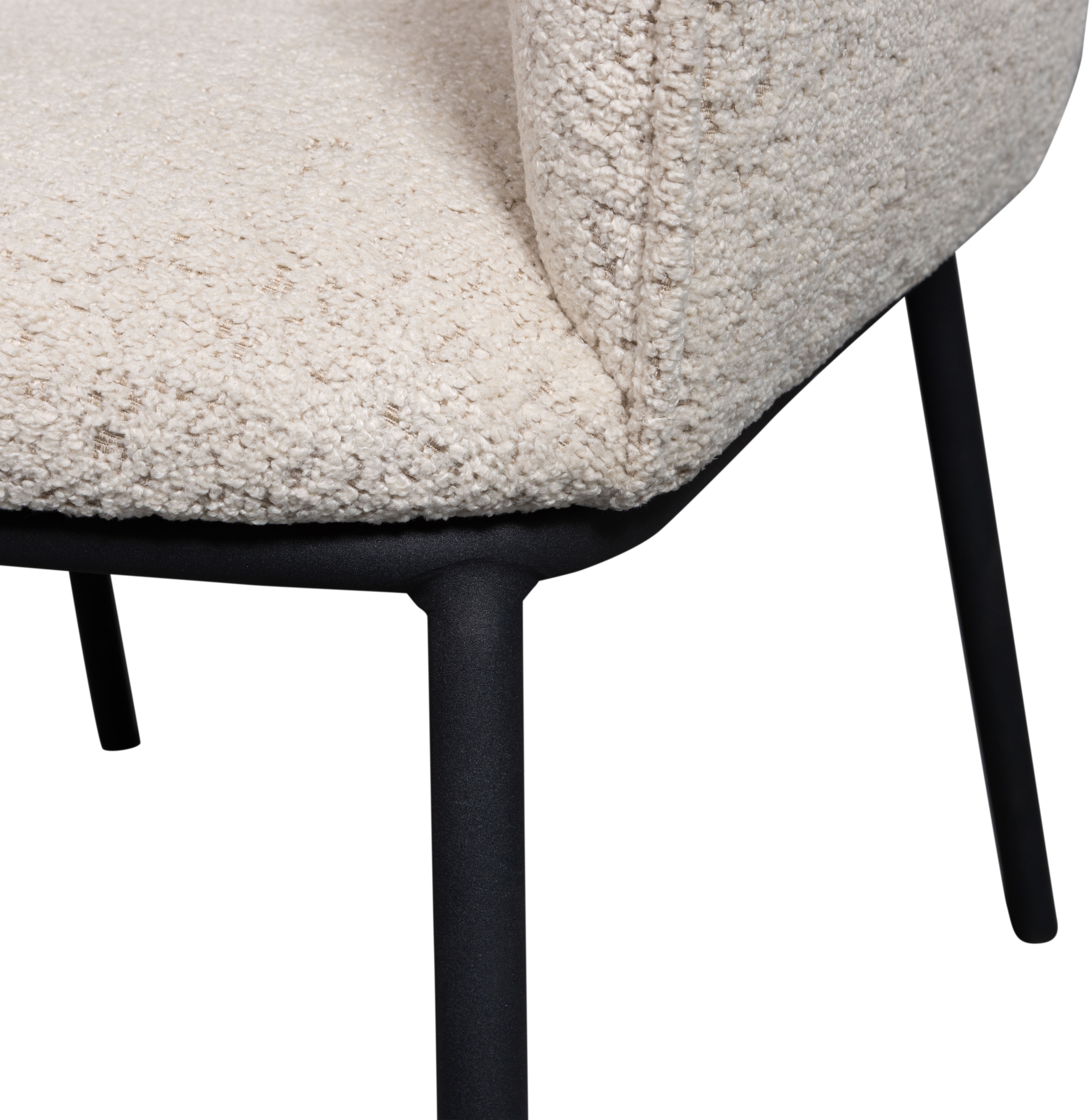 WOOOD Chaise de salle à manger »Leon mit Happy-Bouclé-Bezug und Metallgestell, B 61 x T 63 x H 77 cm« () Capacité de charge 100 kg, facile à monter, facile d'entretien