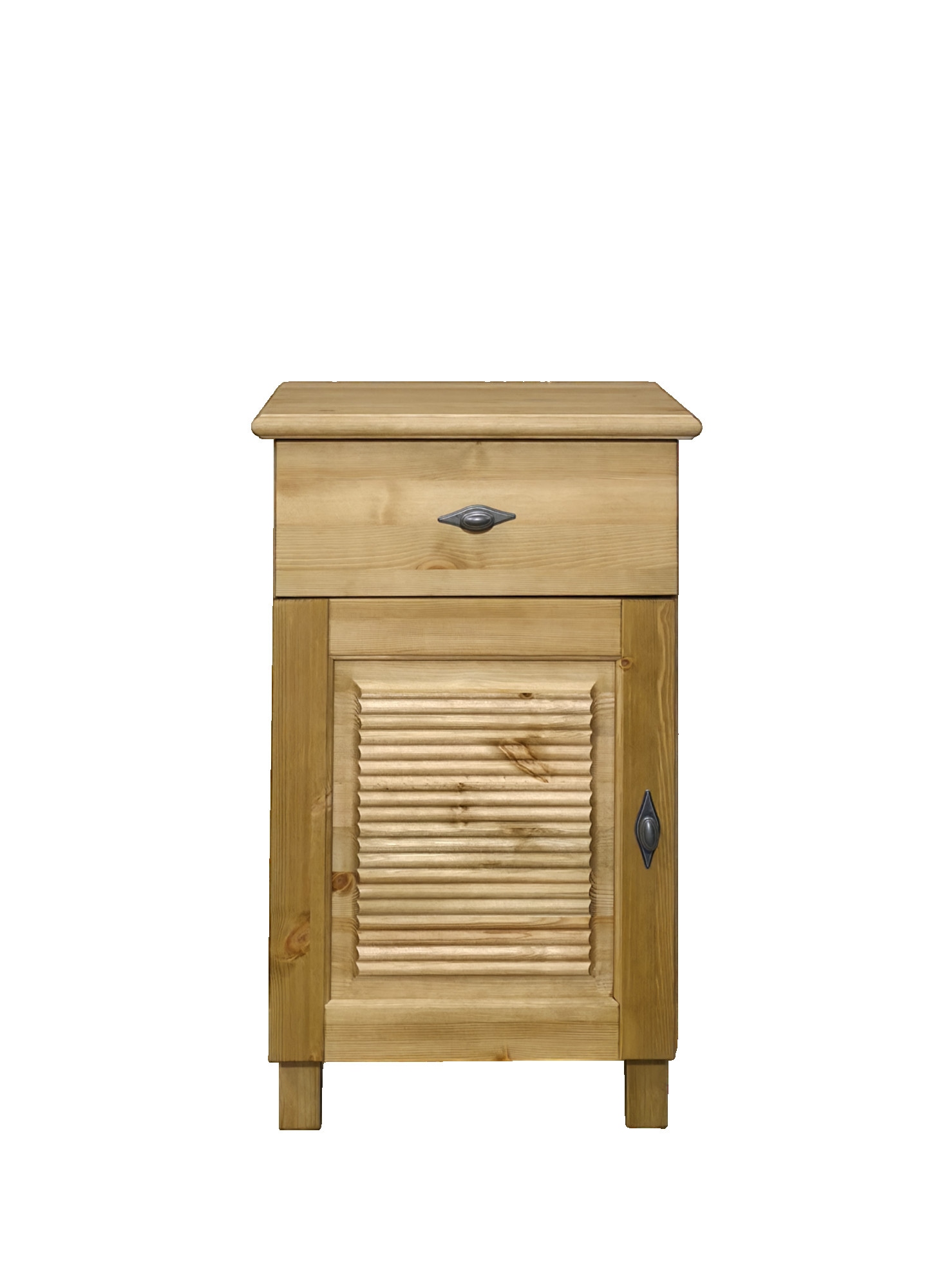 GOODproduct Unterschrank »Rauna« aus massiver Kiefer, Breite 44 cm, Rillenoptik, made in EU