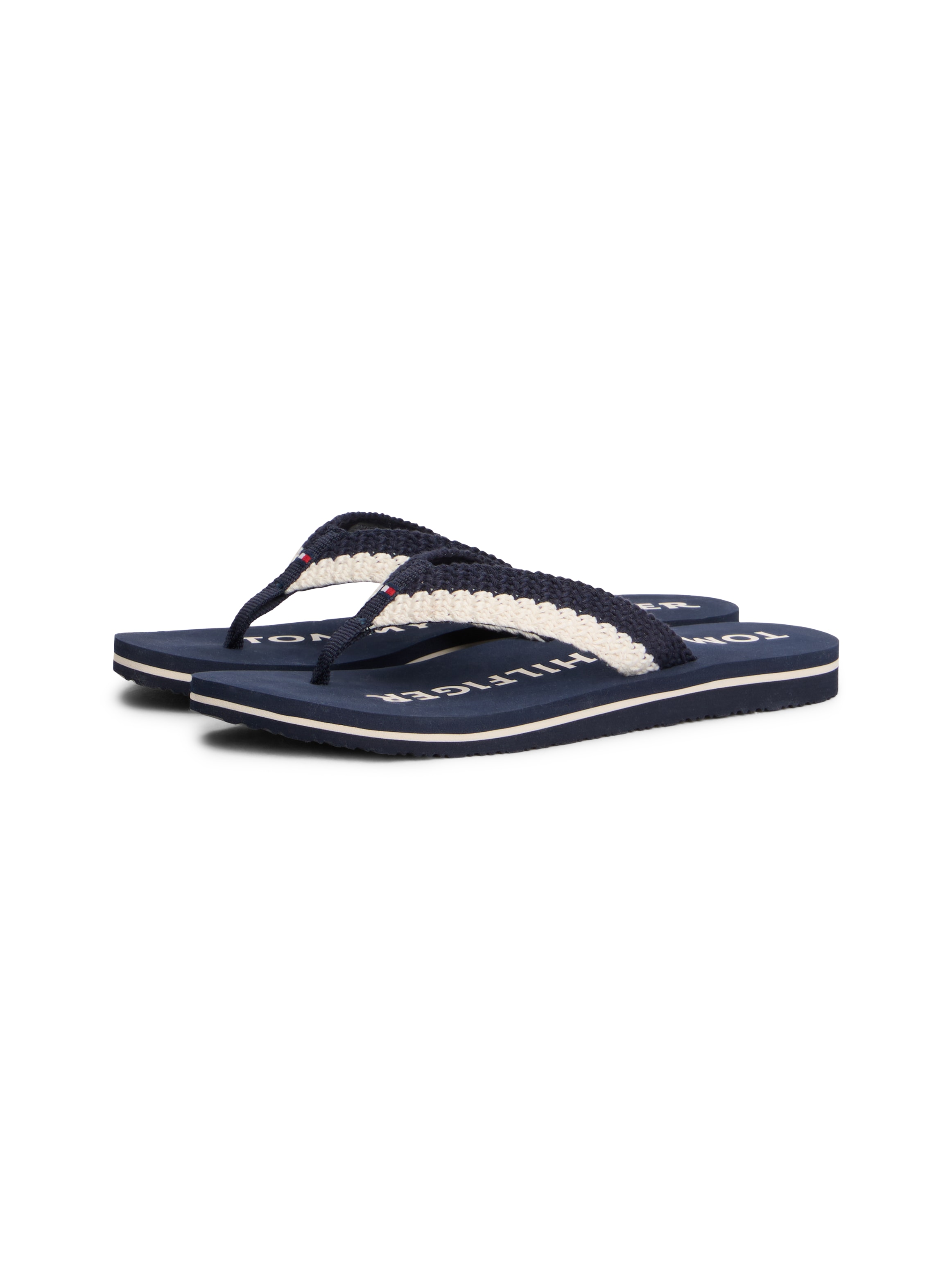 Tommy Hilfiger Séparateur d'orteils »TH CROCHET SUMMER SANDAL«  Dianette, Strandschuh in sommerlicher Häkeloptik