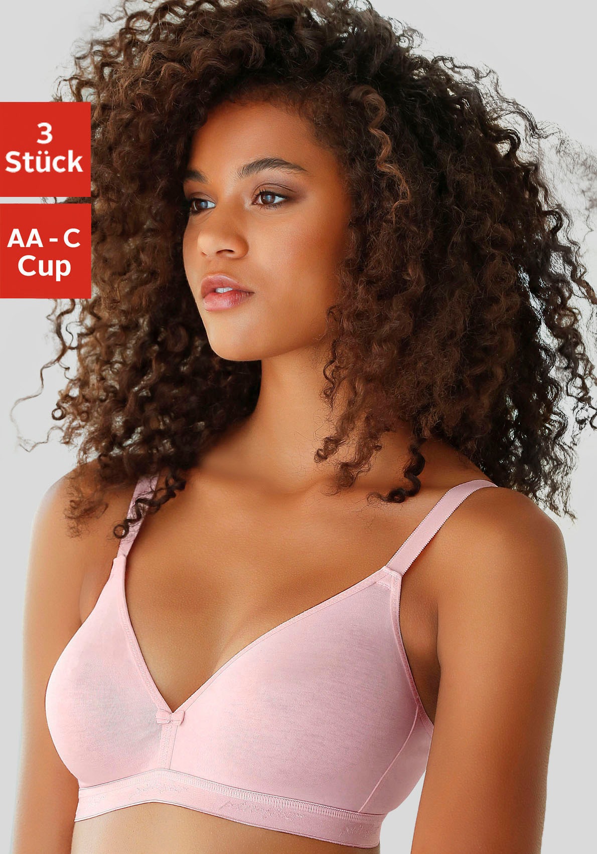 Image of petite fleur Triangel-BH, (3 Stück), ohne Bügel aus Baumwolle, Basic Dessous bei Ackermann Versand Schweiz