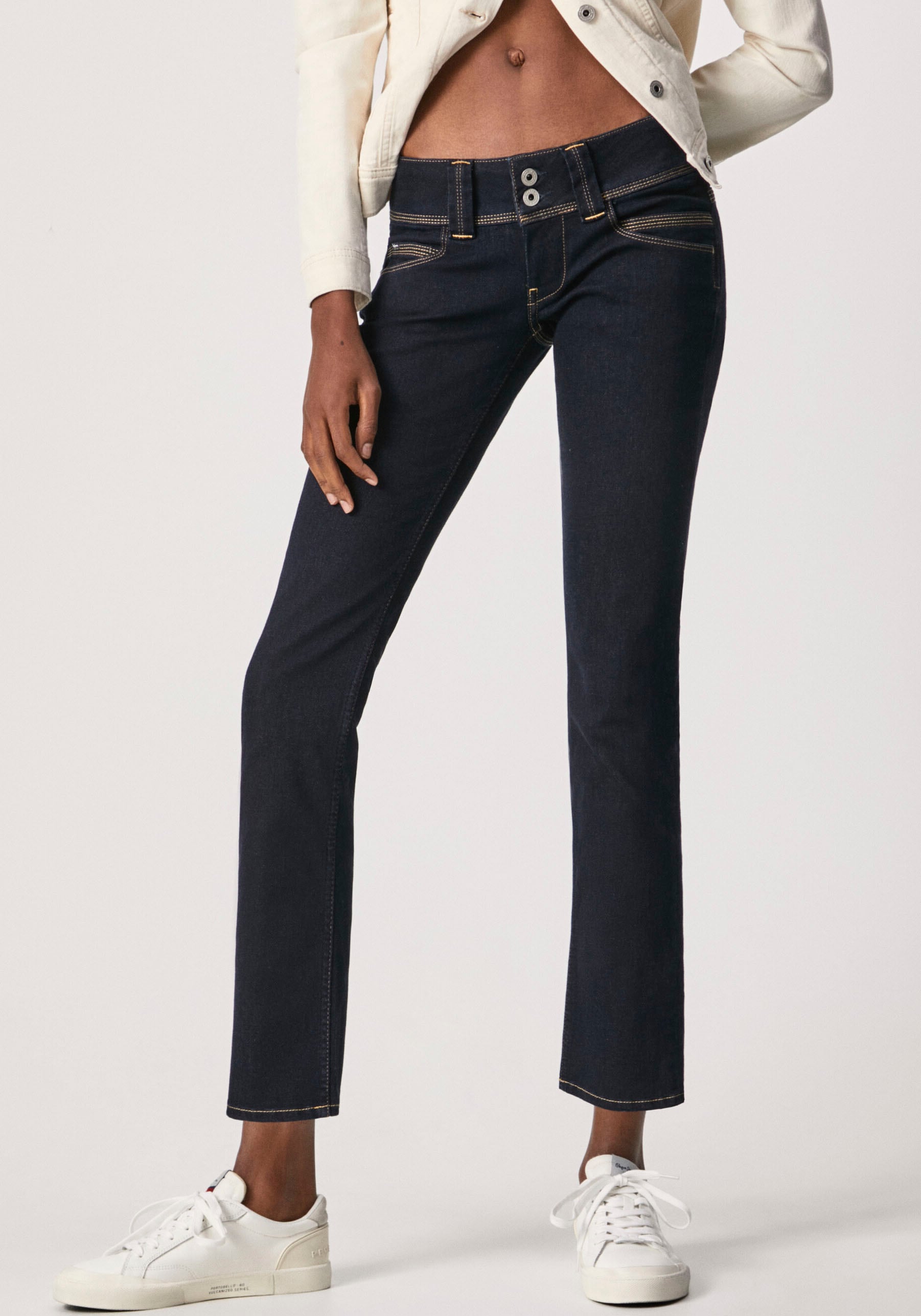 Pepe Jeans Straight-Jeans »VENUS«, mit Badge