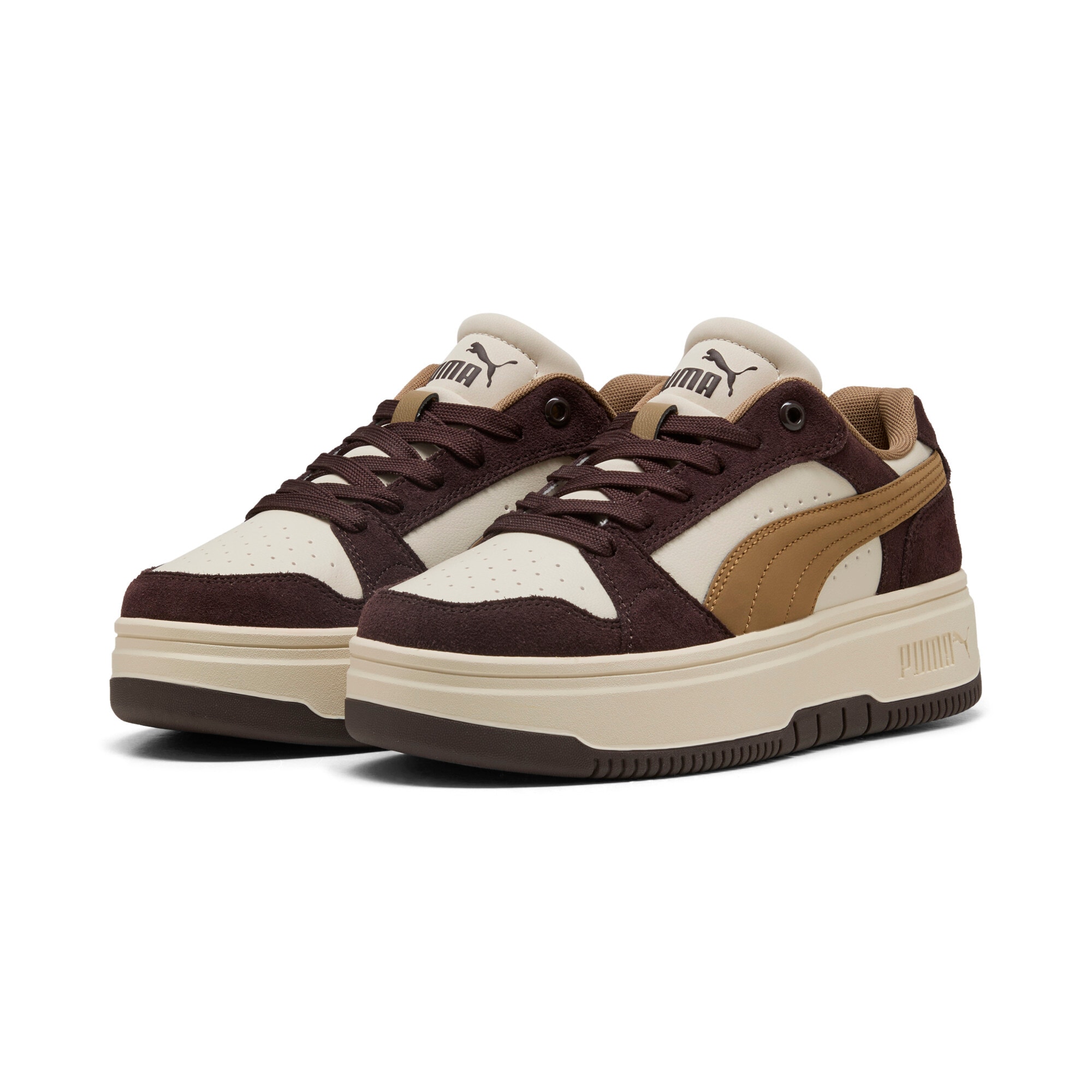 Image of PUMA Sneaker "REBOUND FEMME LOW SD" für sportliche und lässige Looks, mit Leder-Obermaterial