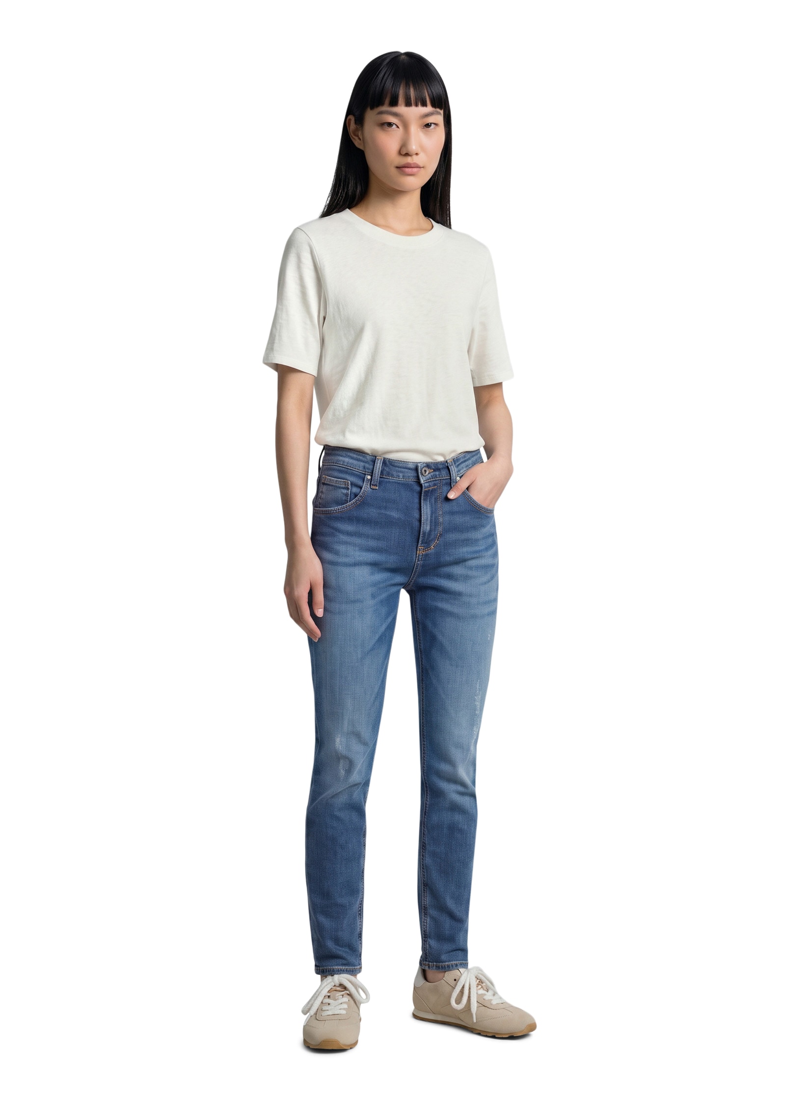 Marc O'Polo DENIM Boyfriend-Jeans »Freja« in heller Waschung