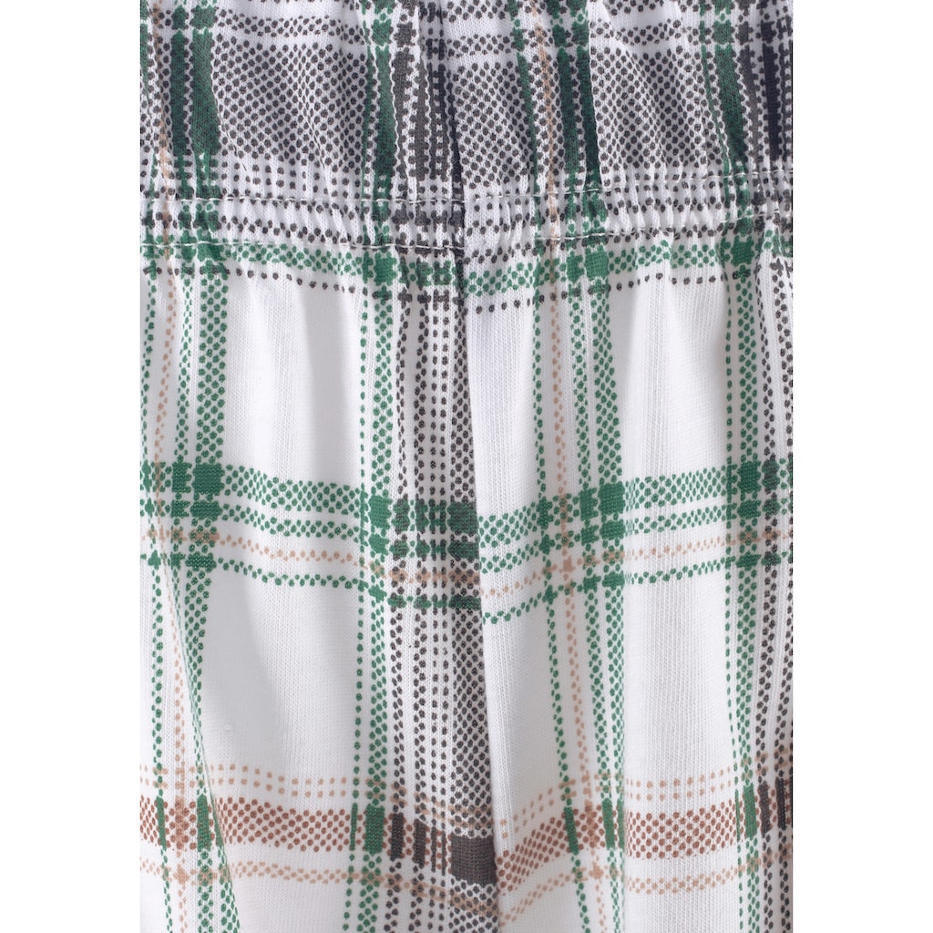 Arizona Schlafanzug, (4 tlg., 2 Stück), mit Hose im Karodesign