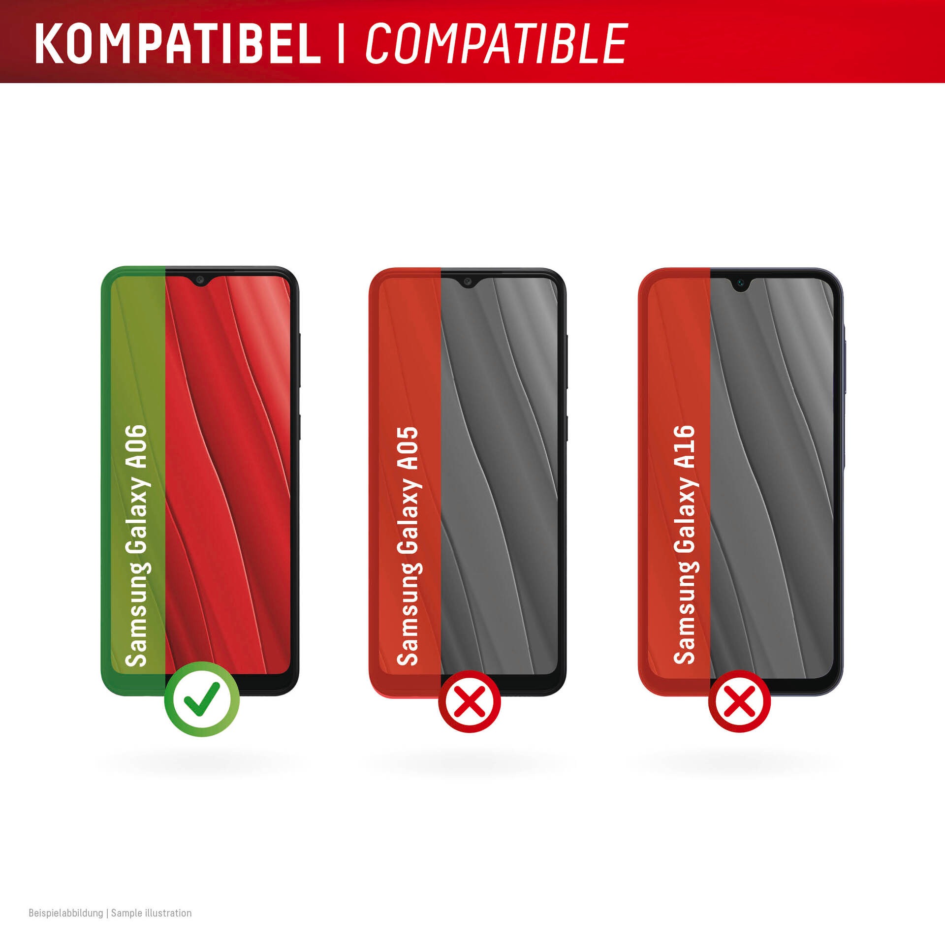 Displex Verre de protection d'écran »Real Glass« für Samsung Galaxy A06 Displayschutzfolie, Schutzfolie, Bildschirmschutz, kratz- & stossfest